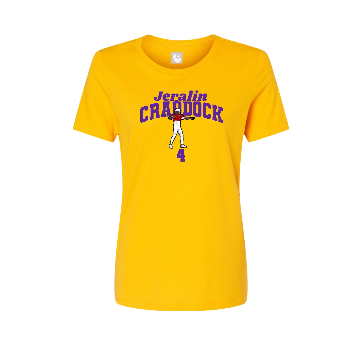 Womens Tee — Signature Arch in Gold