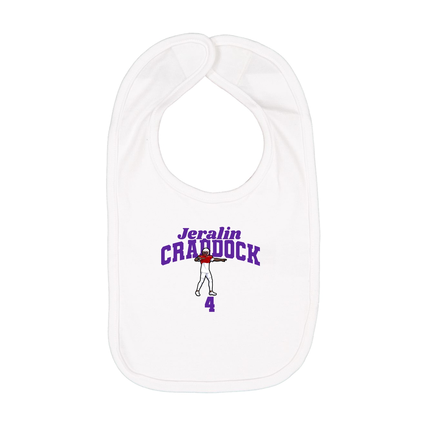 Infant Bib — Signature Arch in White