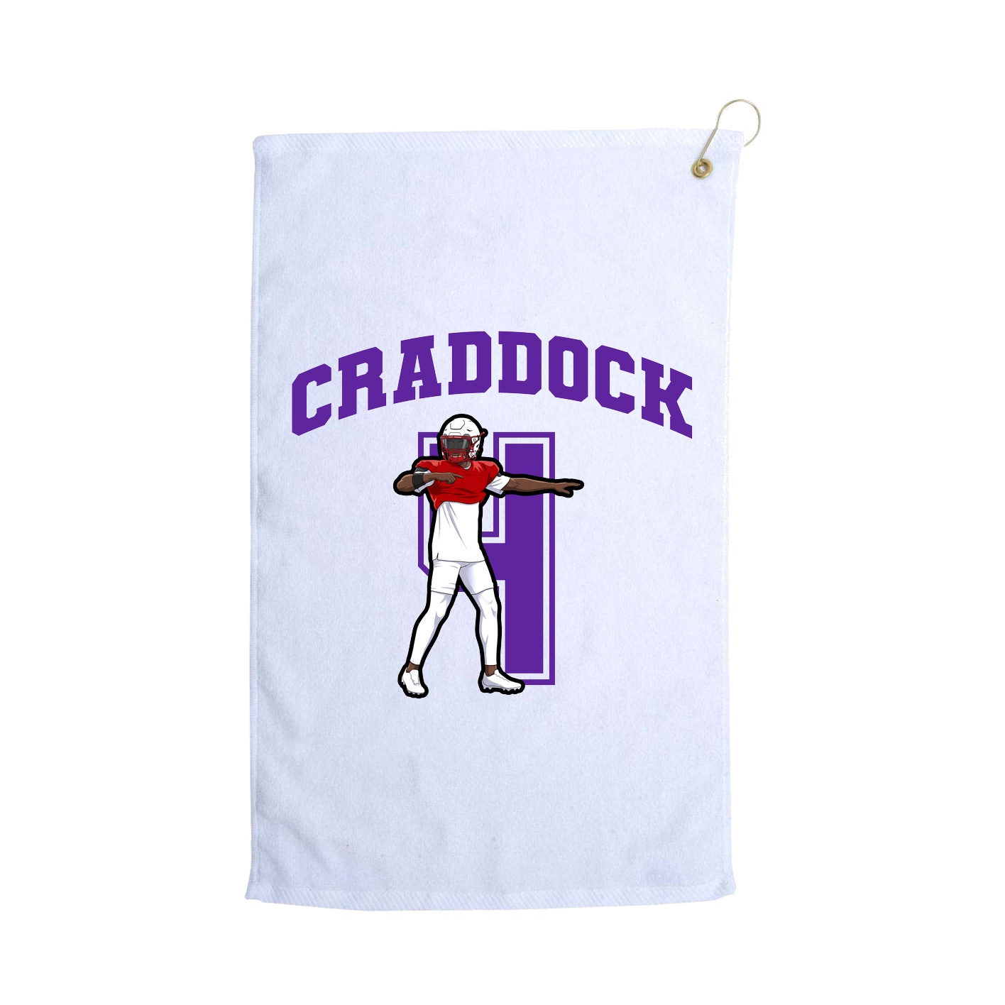Golf Towel — Number in White
