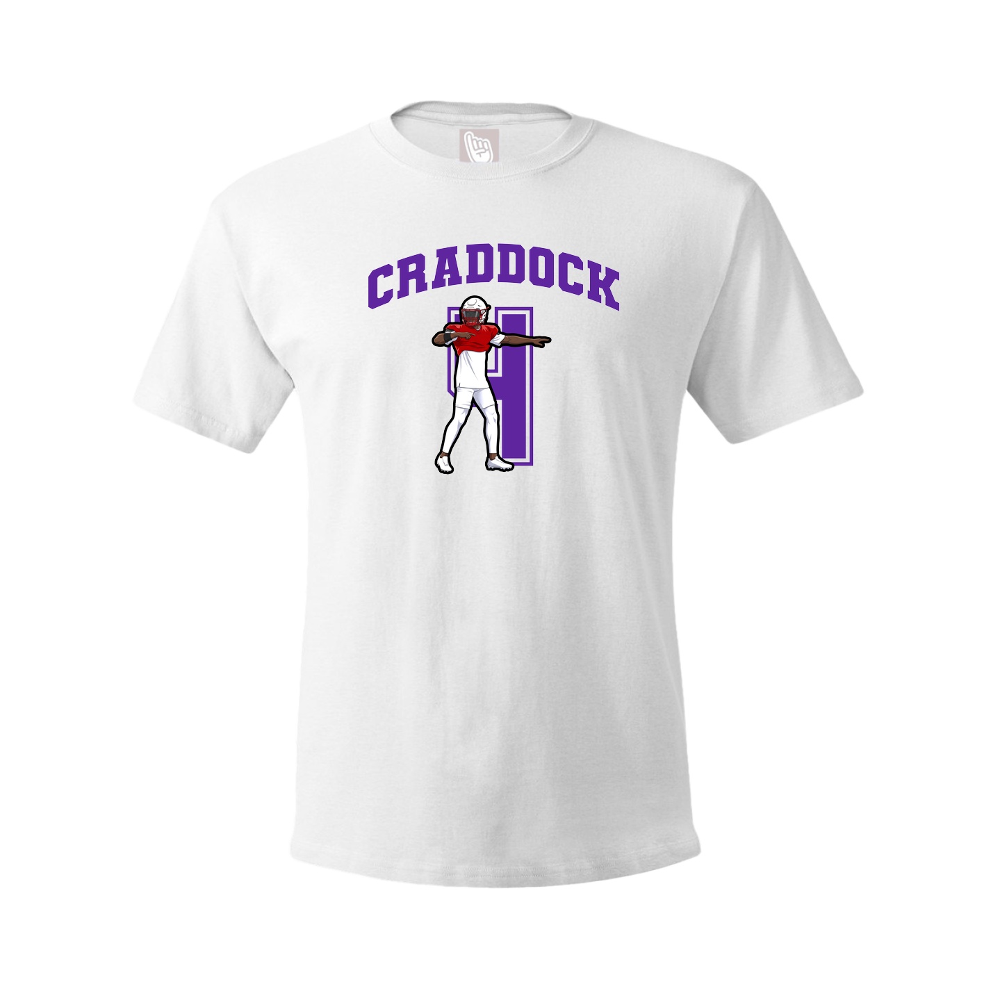 Youth Tee — Number in White