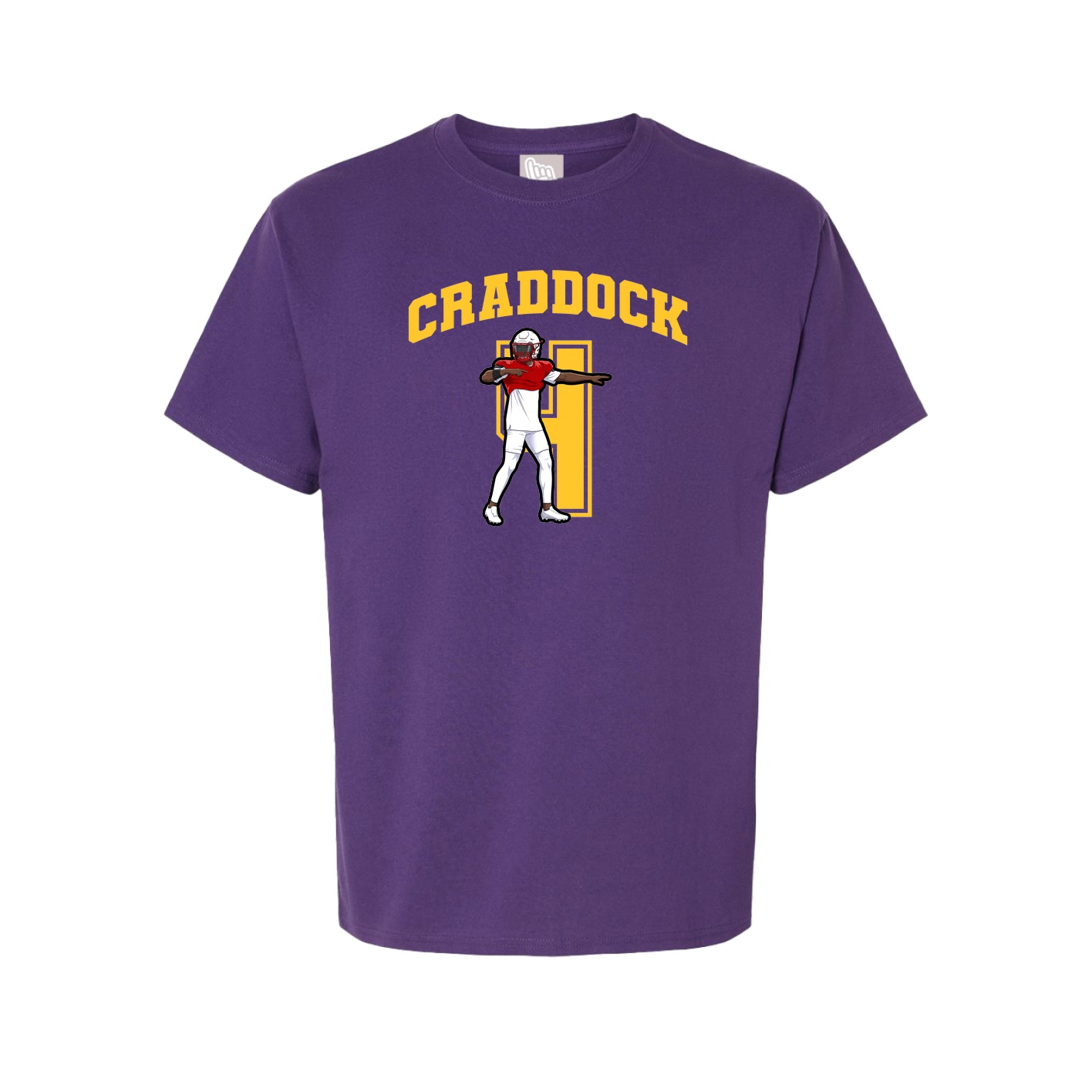 Youth Tee — Number in Purple