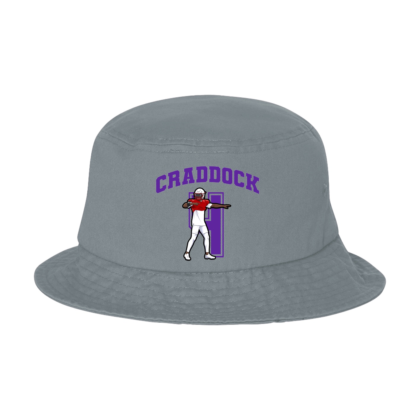 Bucket Cap — Number in Grey