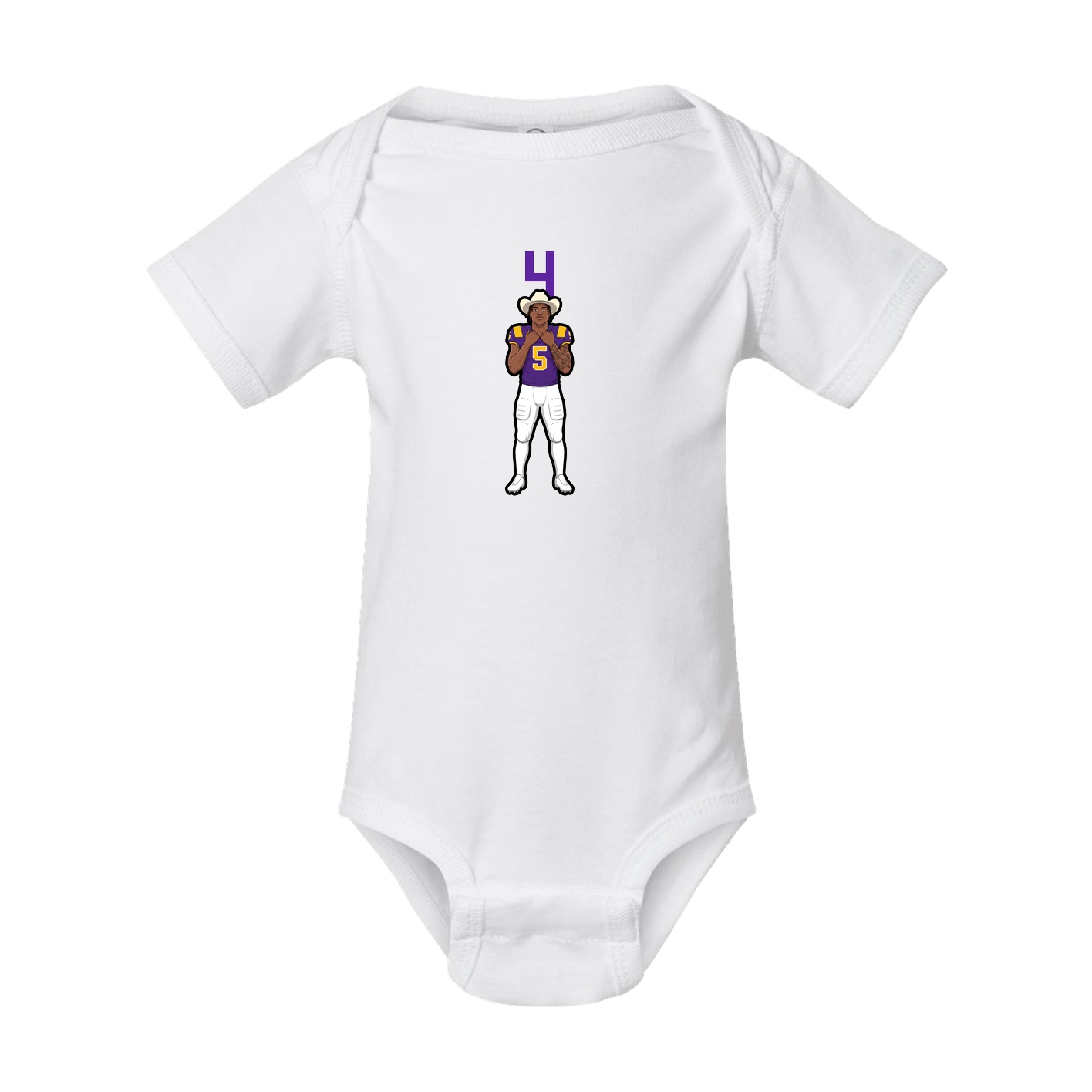 Baby Onesie — Number Top in White