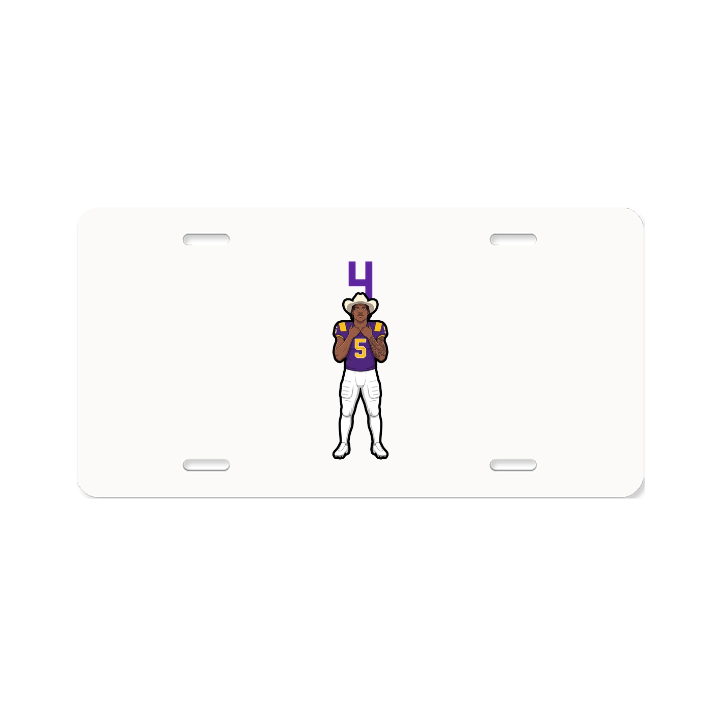 License Plate — Number Top in Classic