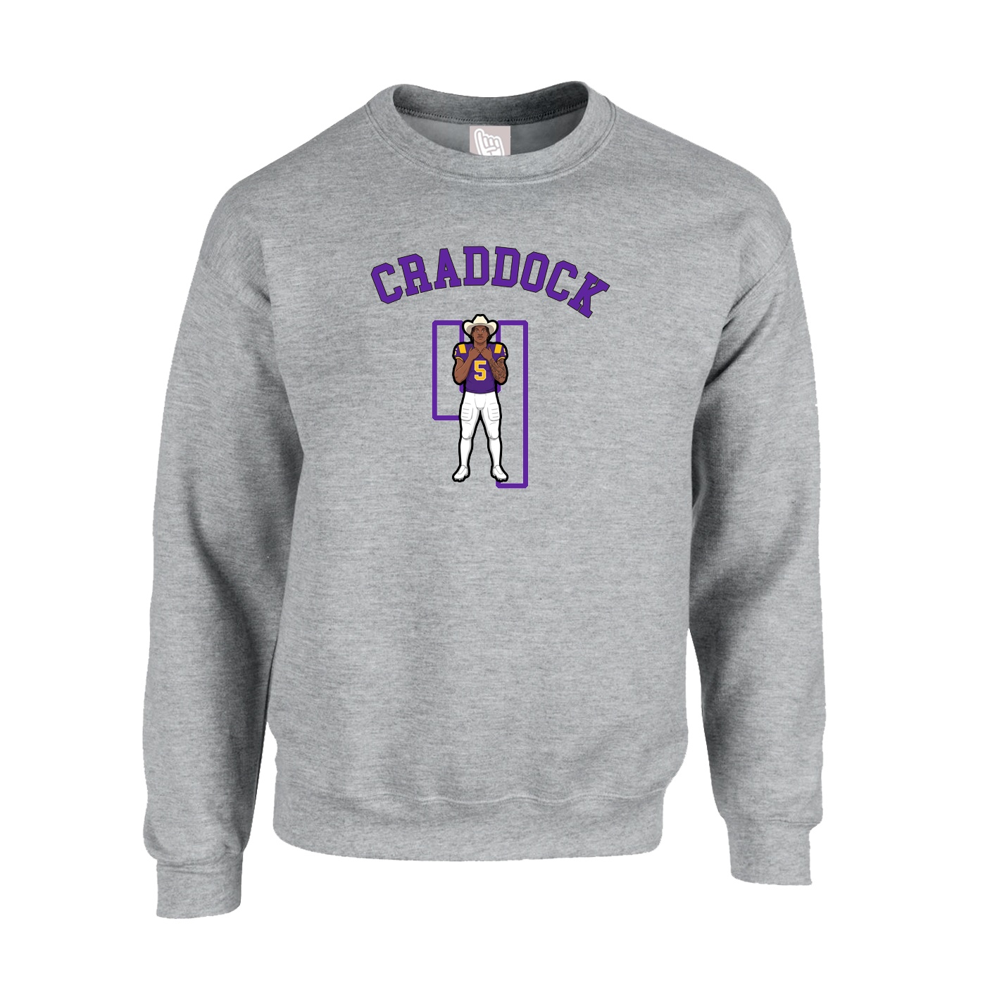 Fleece Crew — Shirsey Arch in Grey