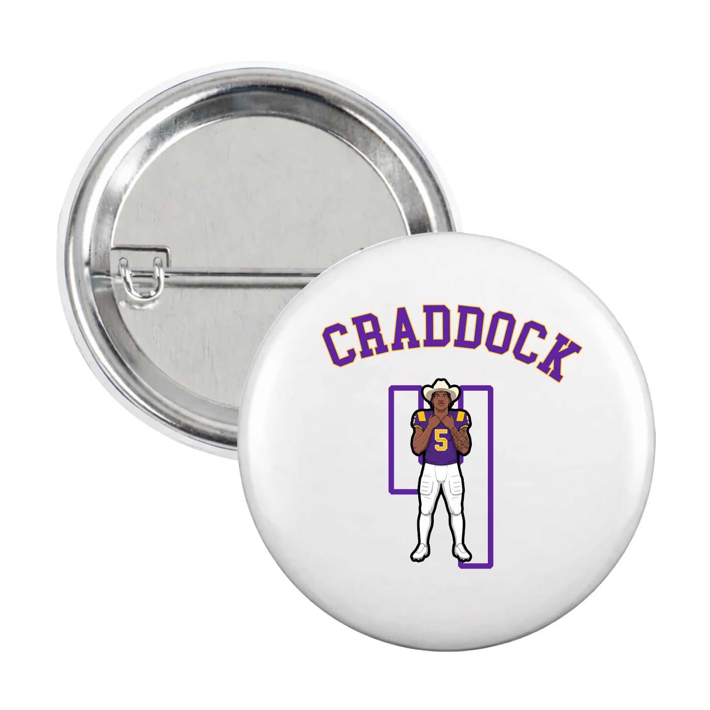 Game Day Button — Shirsey Arch in White