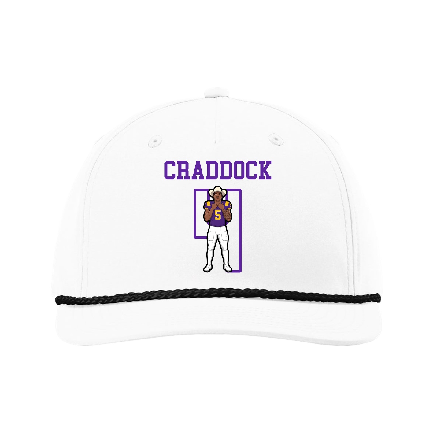 Five-Panel Classic Rope Cap — Shirsey in White