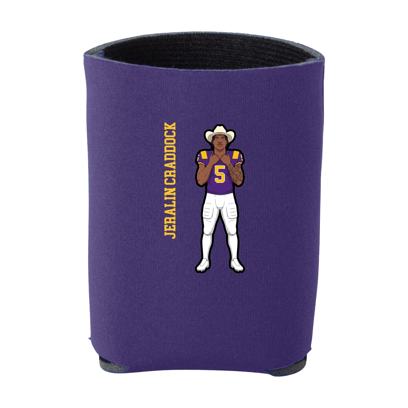 Can Holder — Name Vertical in Purple
