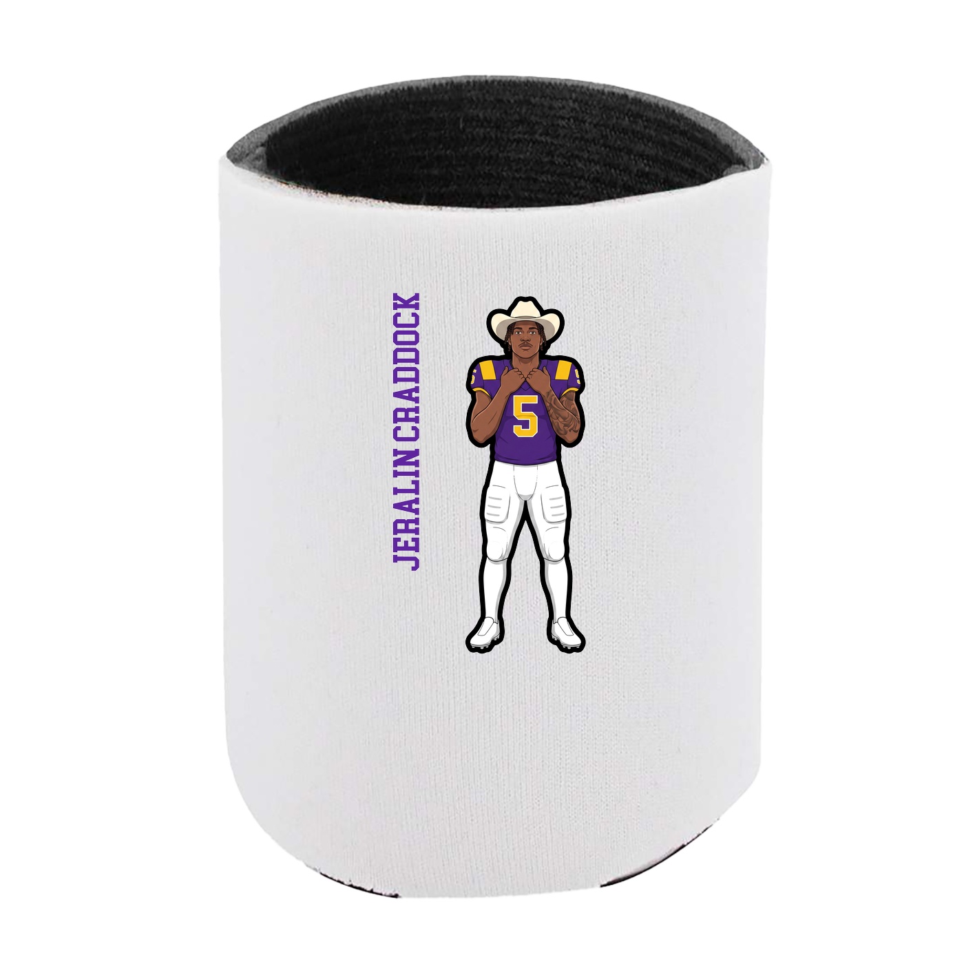 Can Holder — Name Vertical in White