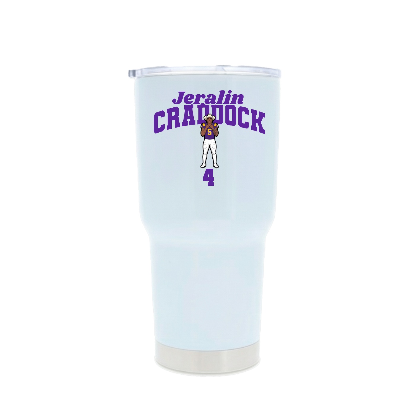 30oz Stainless Steel Tumbler — Signature Arch in White