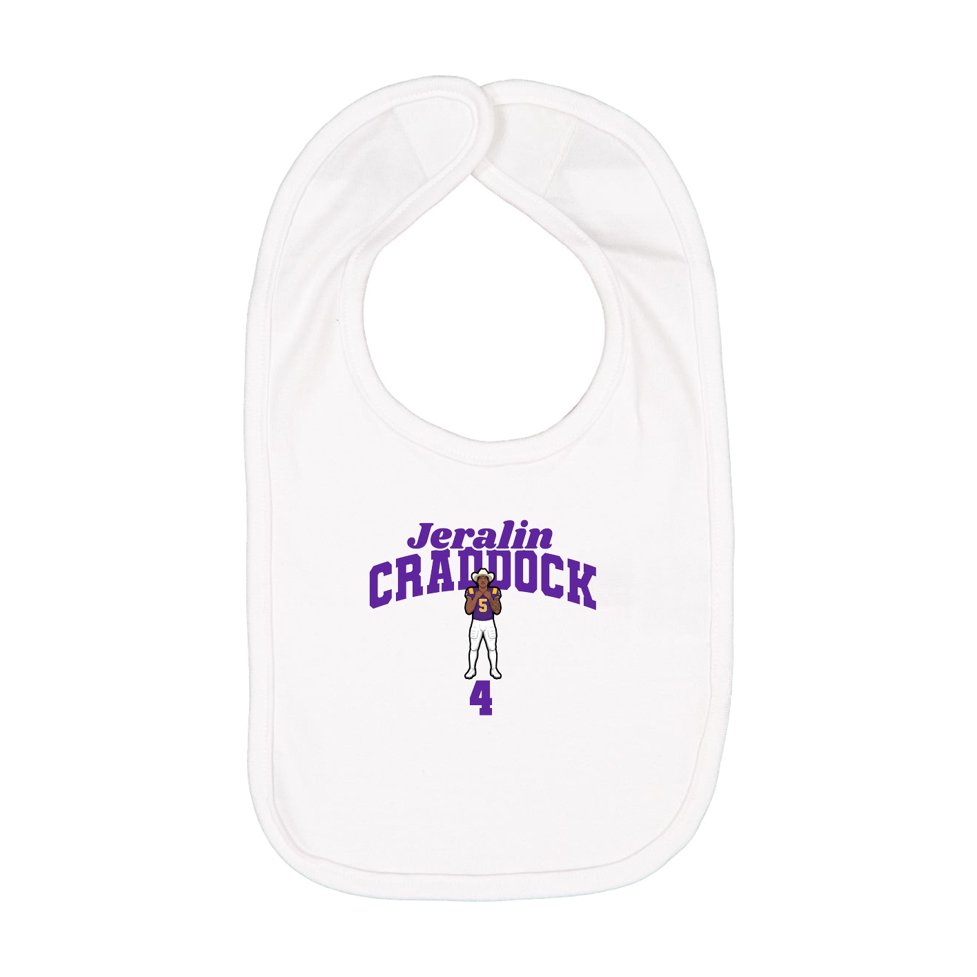 Infant Bib — Signature Arch in White