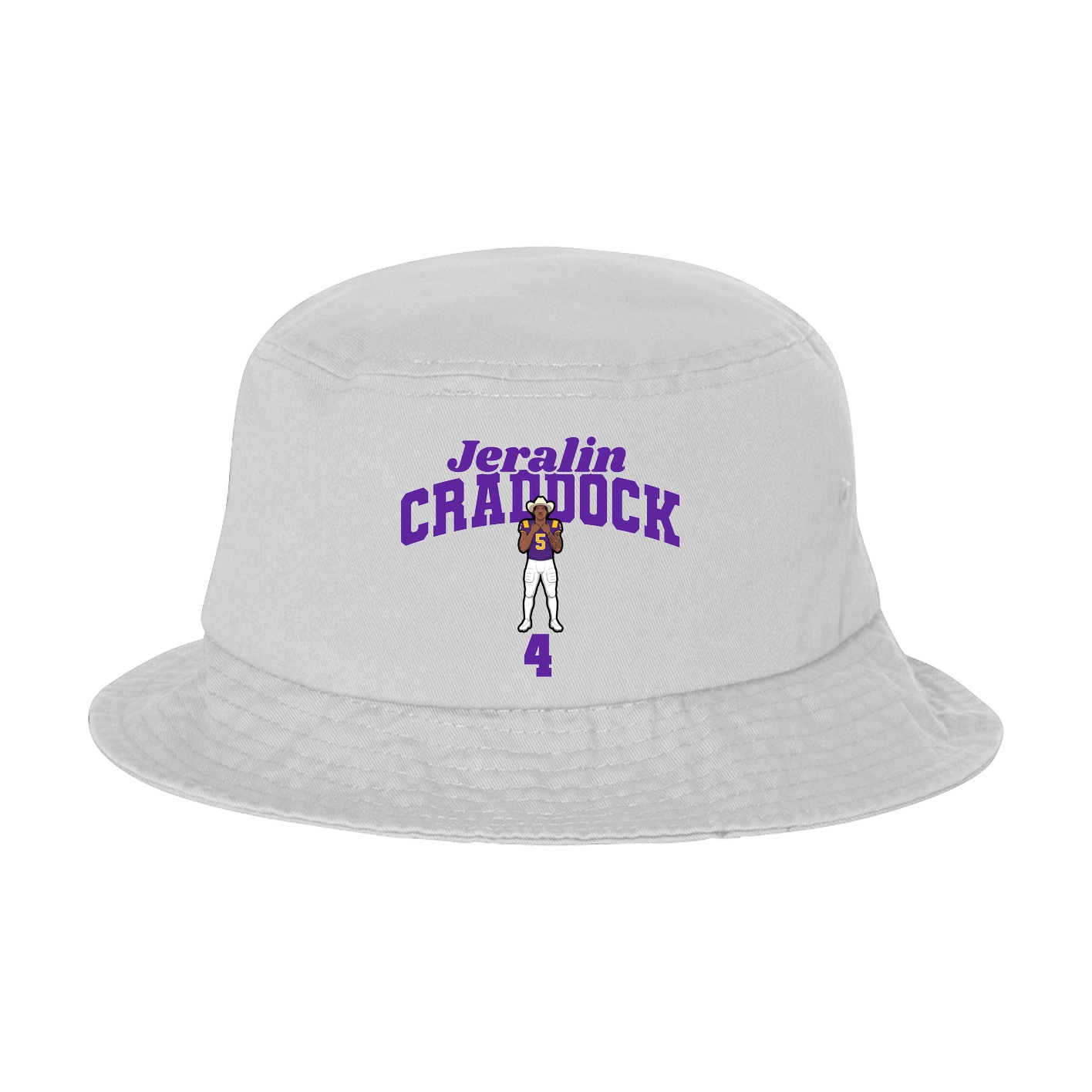 Bucket Cap — Signature Arch in White
