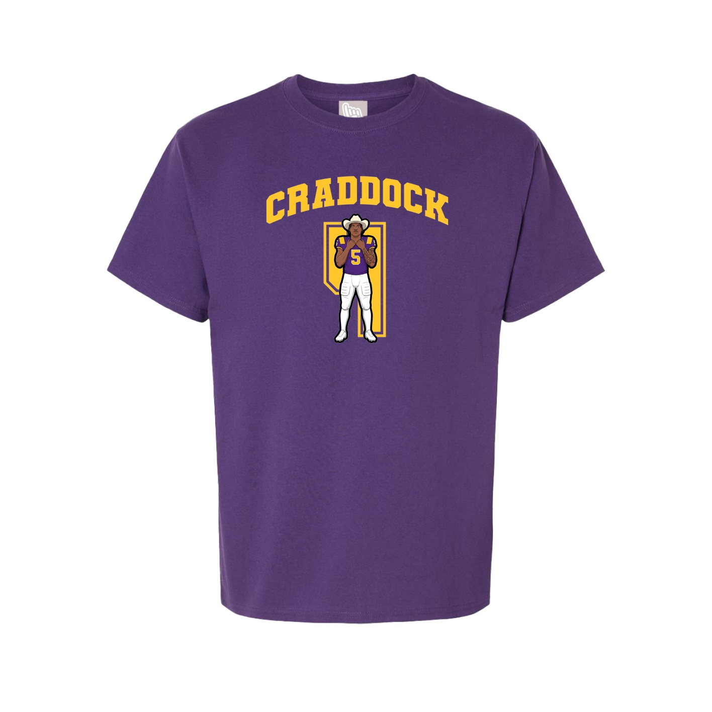Youth Tee — Number in Purple