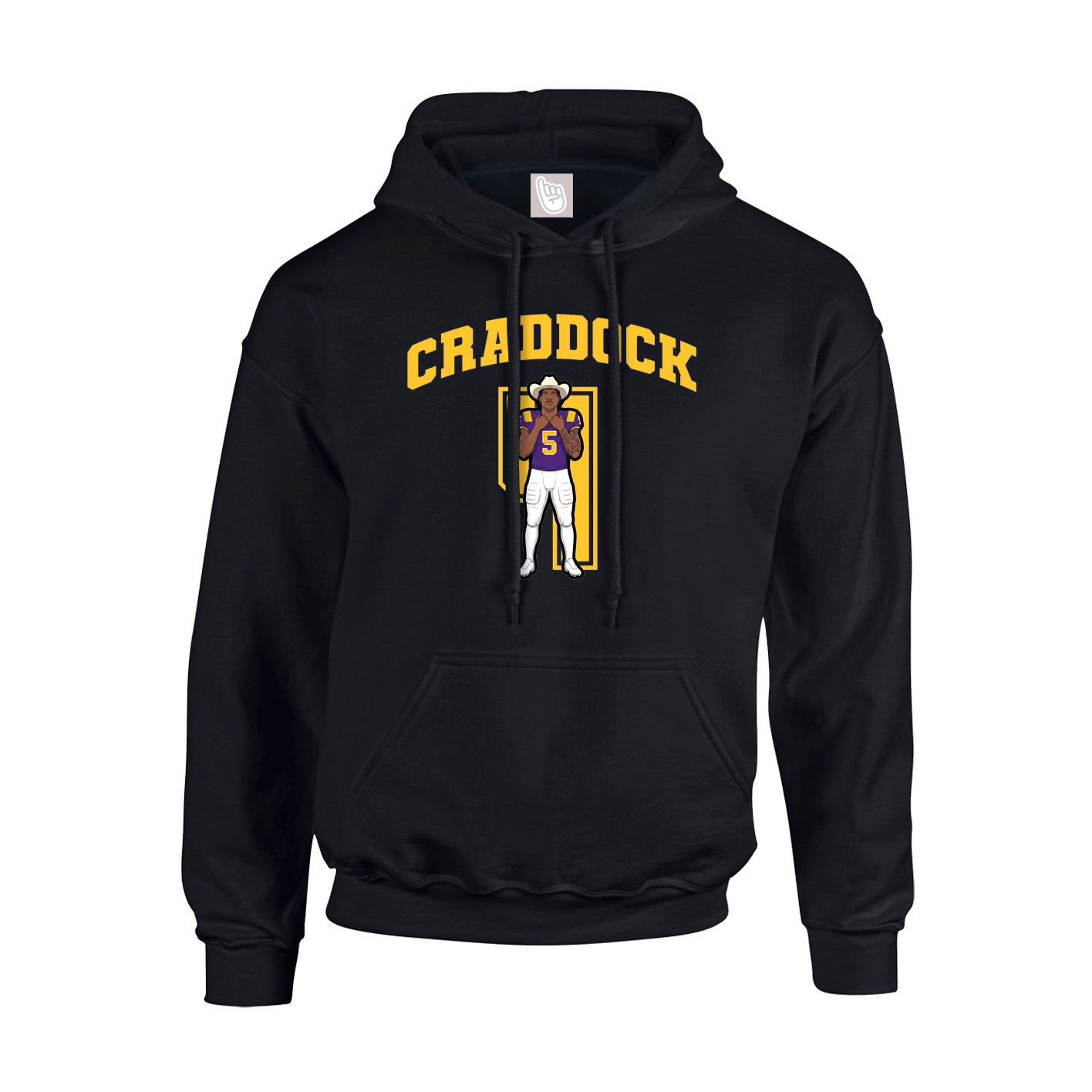 Hoodie — Number in Black