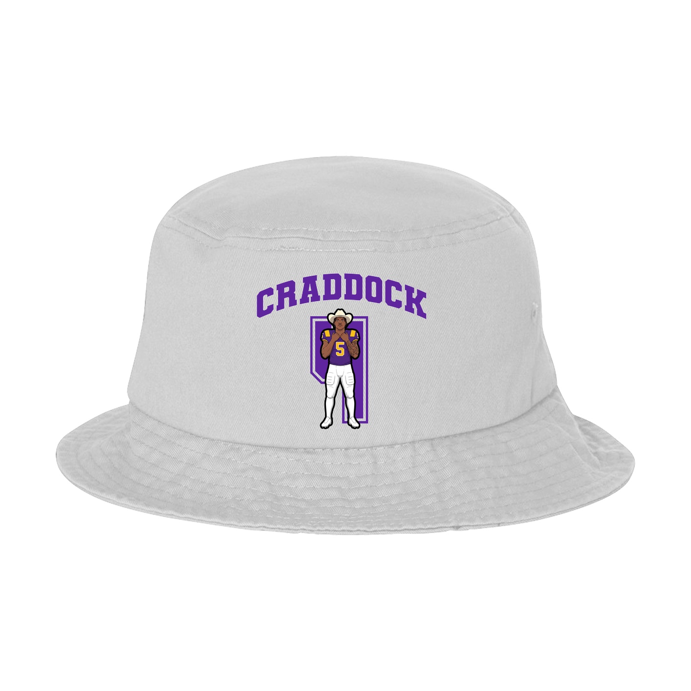 Bucket Cap — Number in White