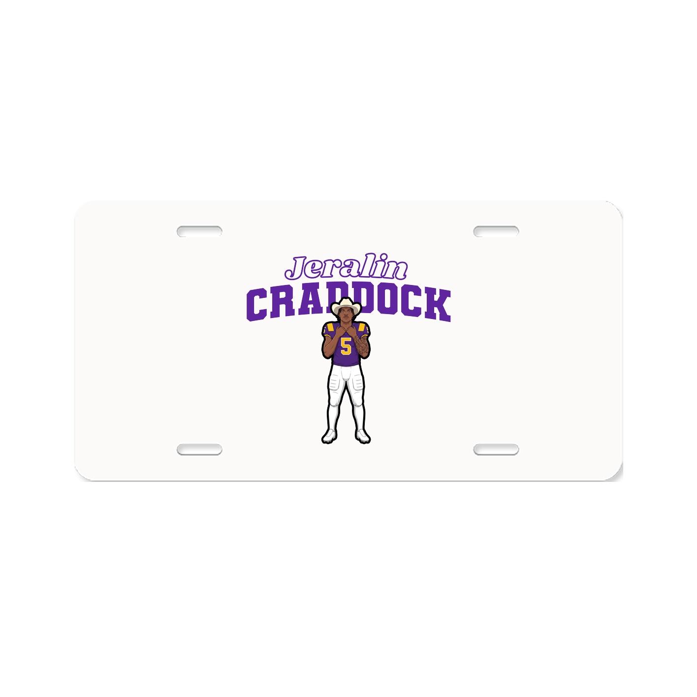 License Plate — Name Arch in Classic