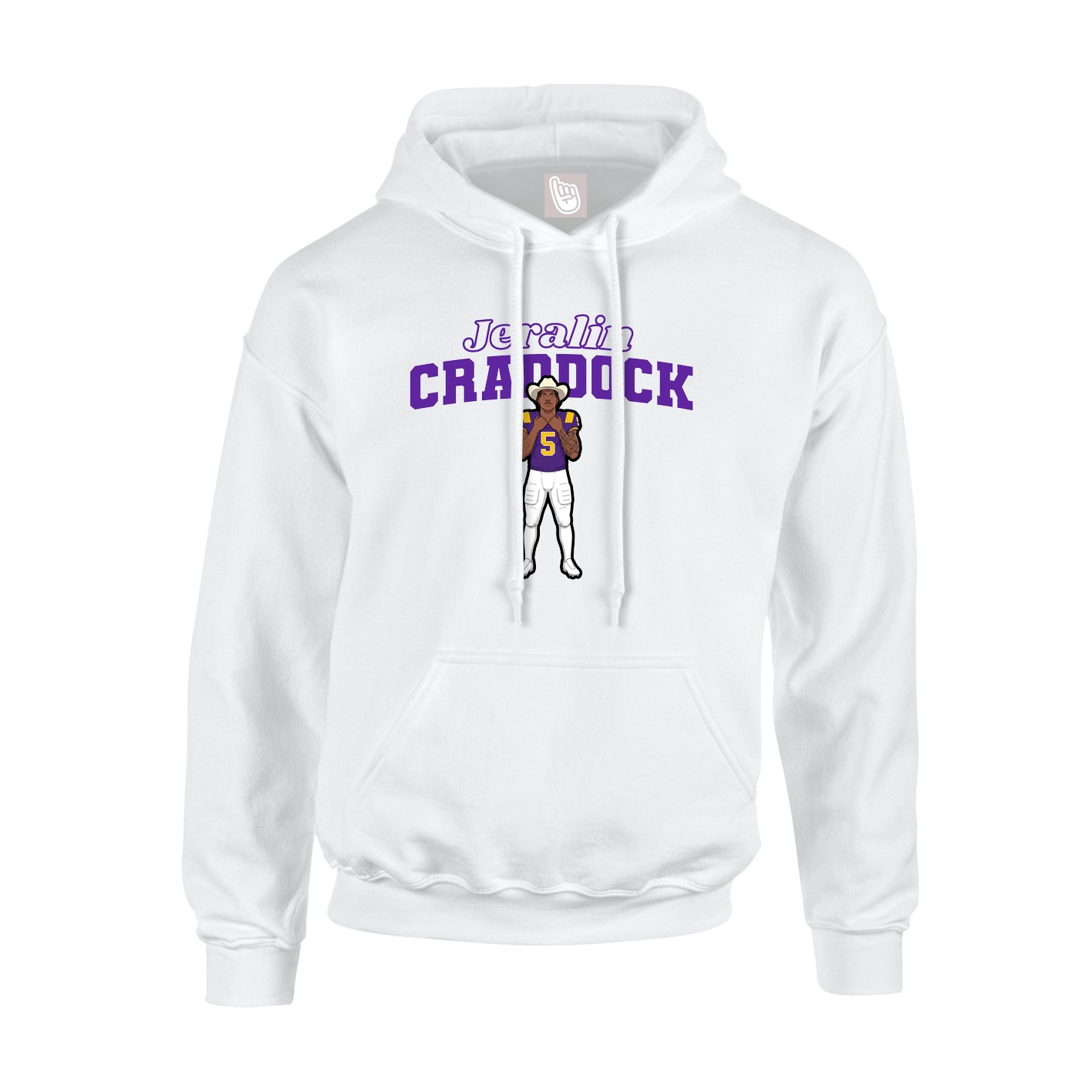 Hoodie — Name Arch in White
