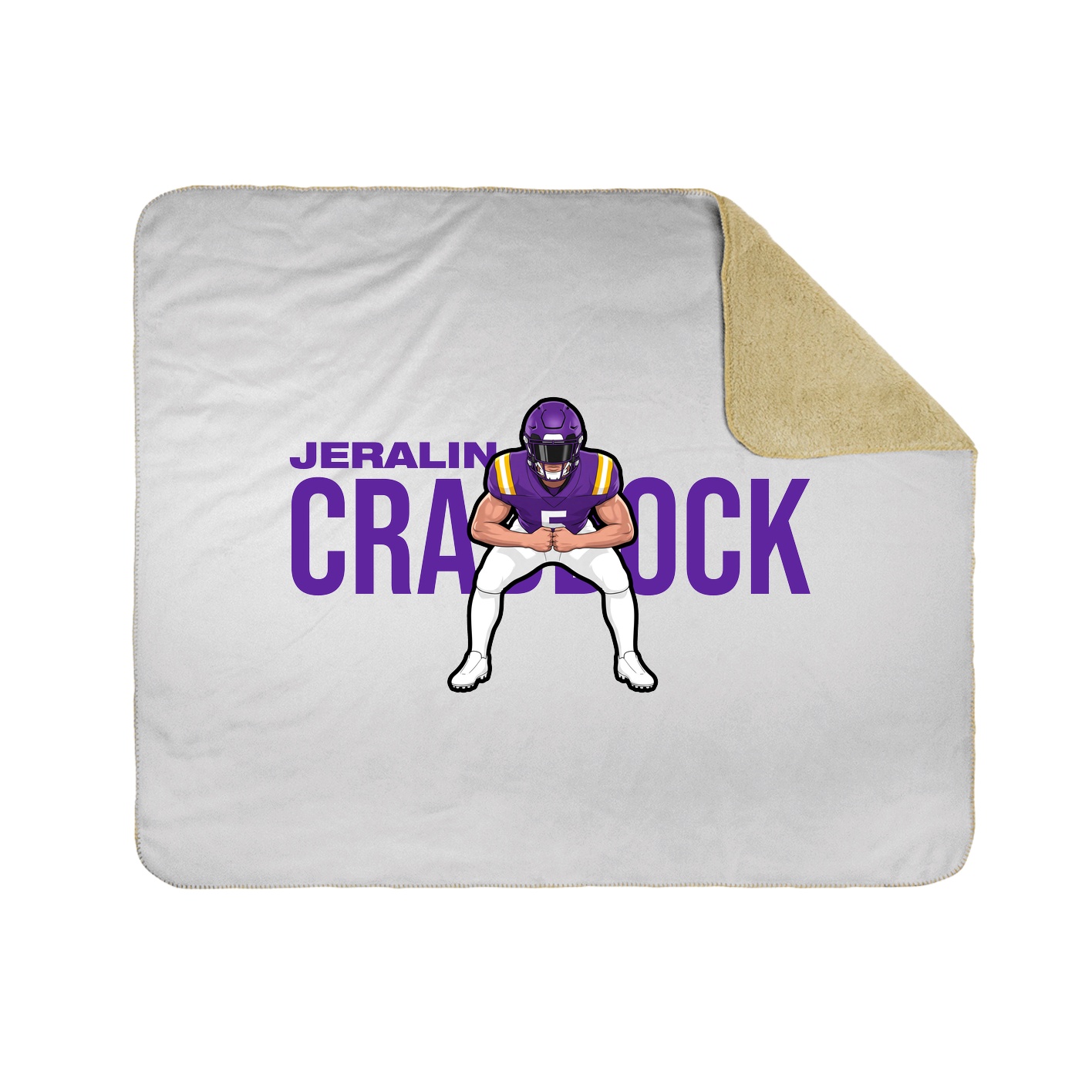 Throw Blanket — Player Name in White
