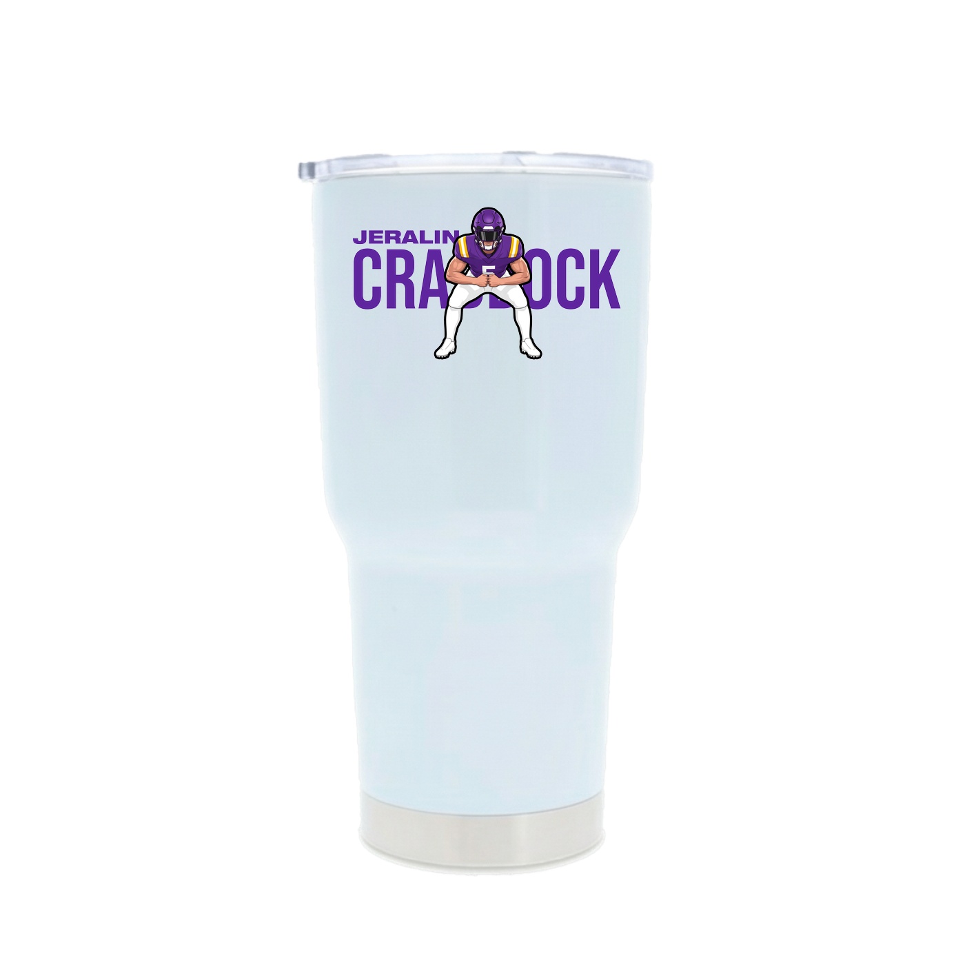 30oz Stainless Steel Tumbler — Player Name in White