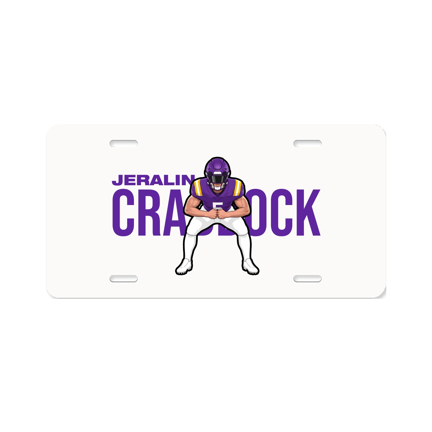 License Plate — Player Name in Classic