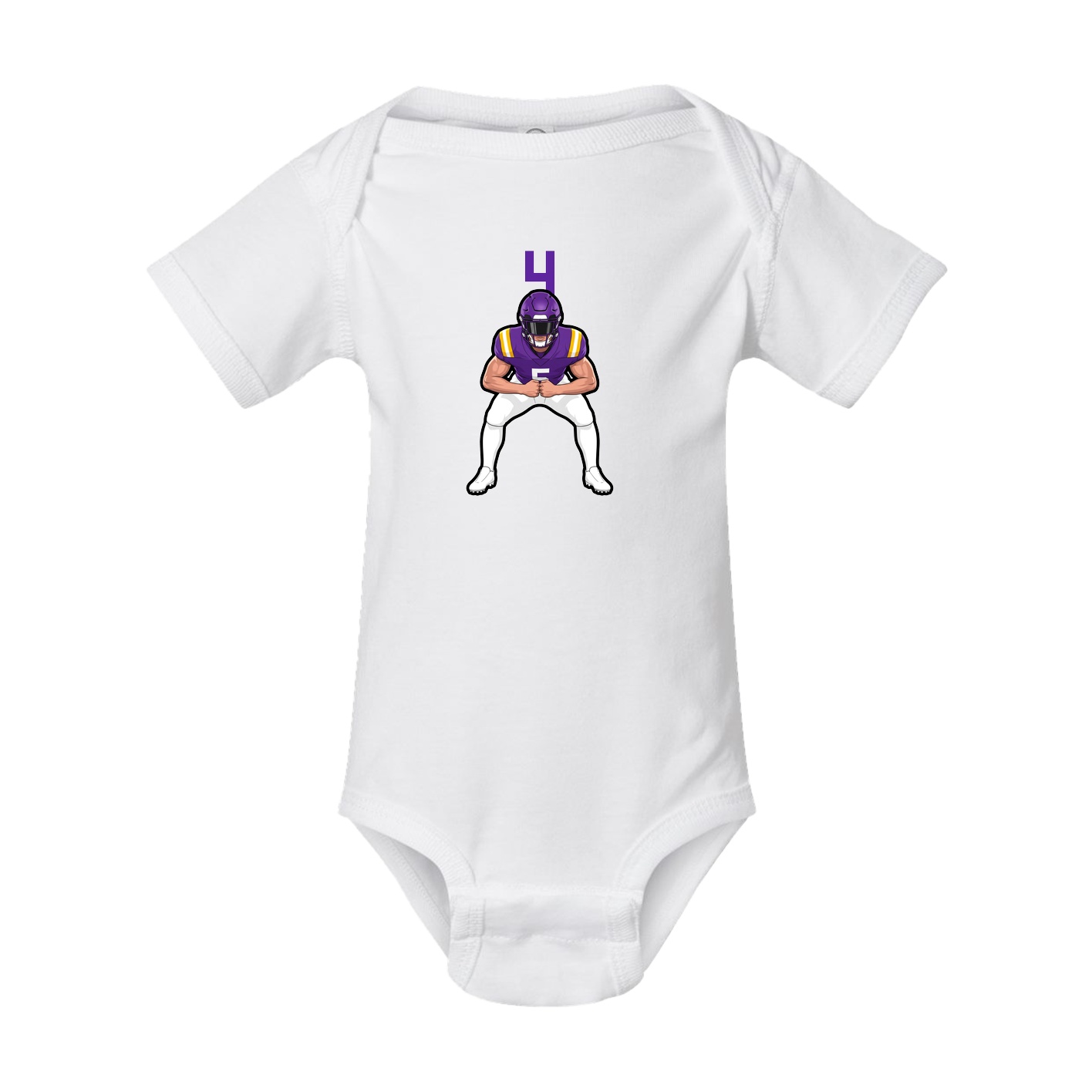 Baby Onesie — Number Top in White