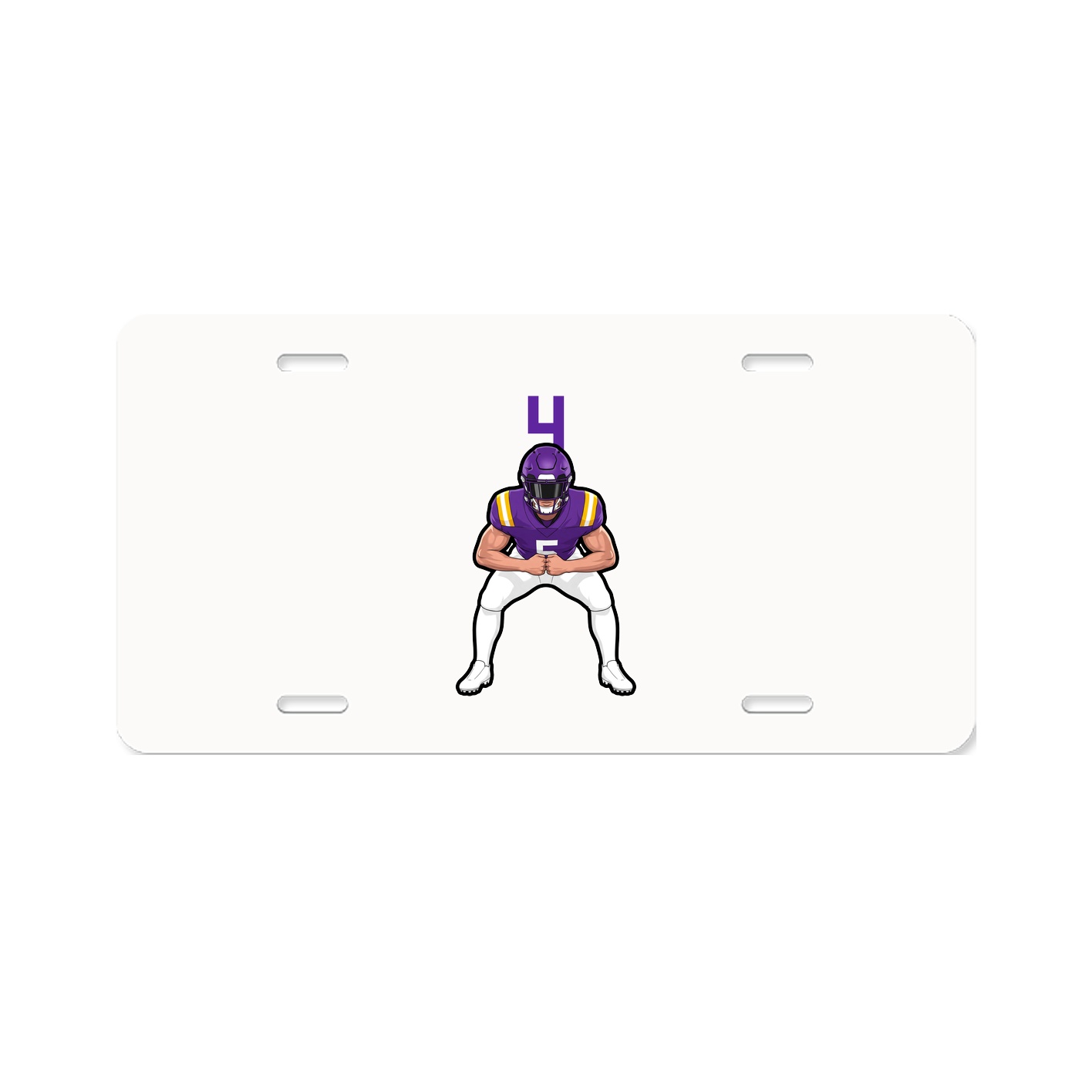 License Plate — Number Top in Classic