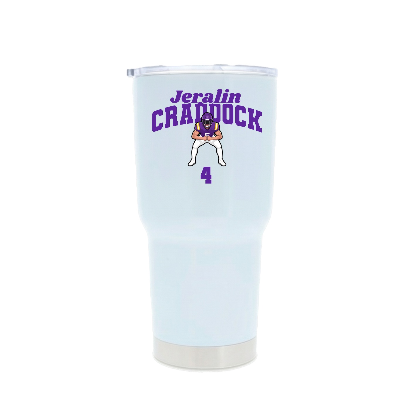 30oz Stainless Steel Tumbler — Signature Arch in White