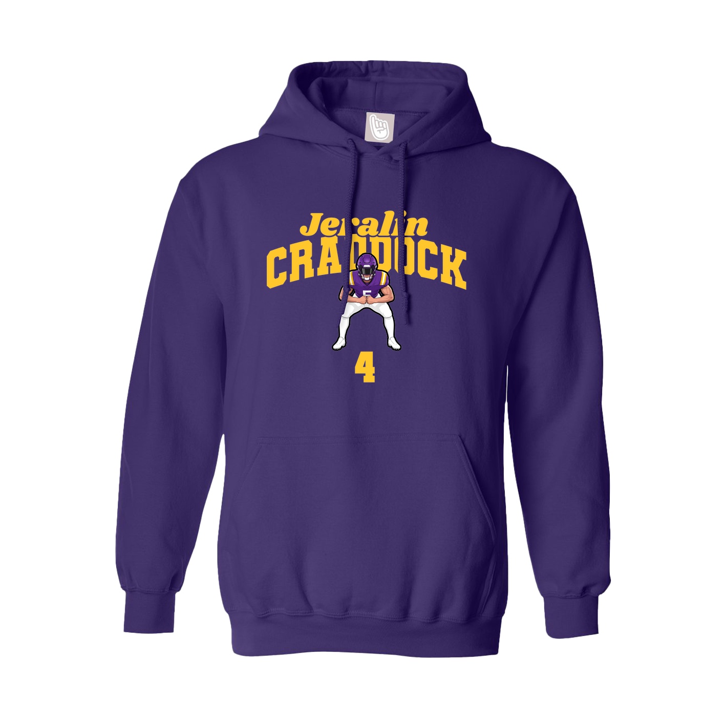 Youth Hoodie — Signature Arch in Purple