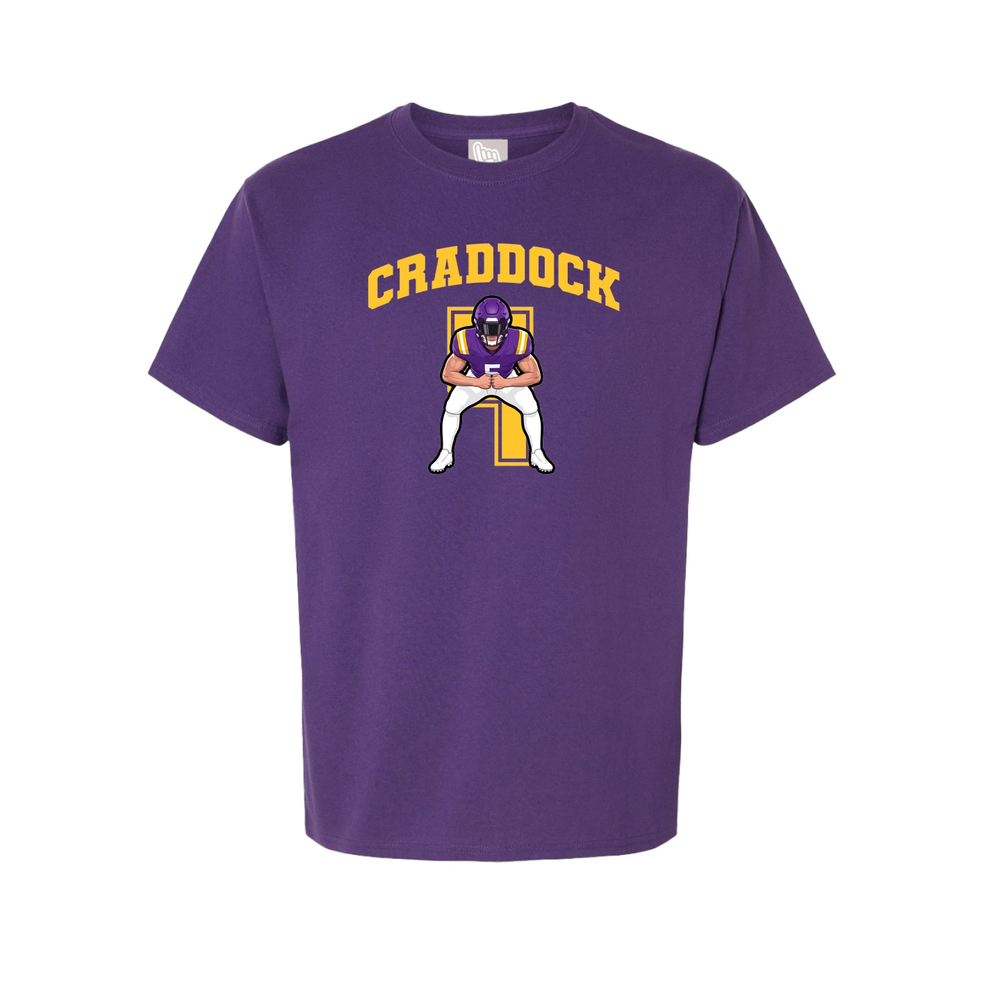 Youth Tee — Number in Purple