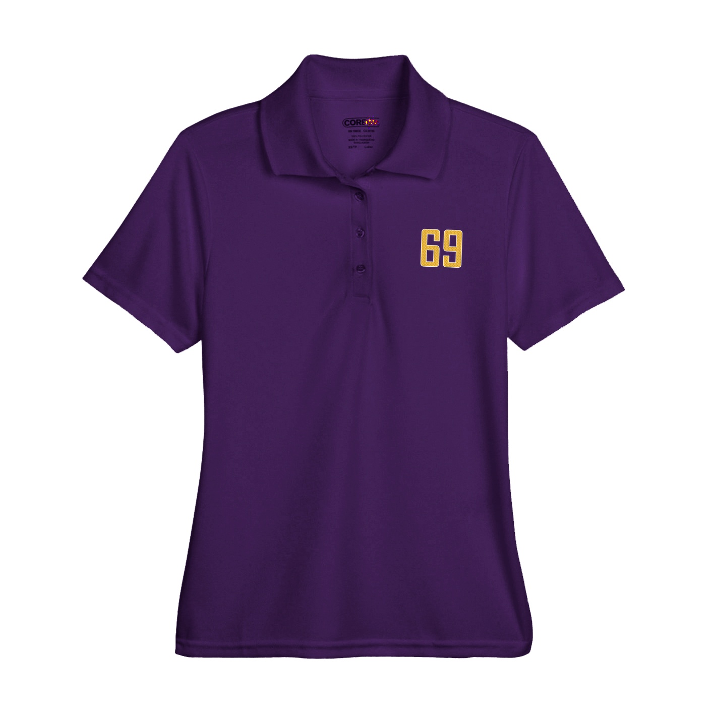 Womens Performance Polo — Front Shirsy in Purple