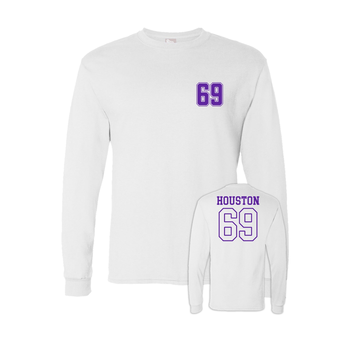 Long Sleeve Tee — Chest Back in White