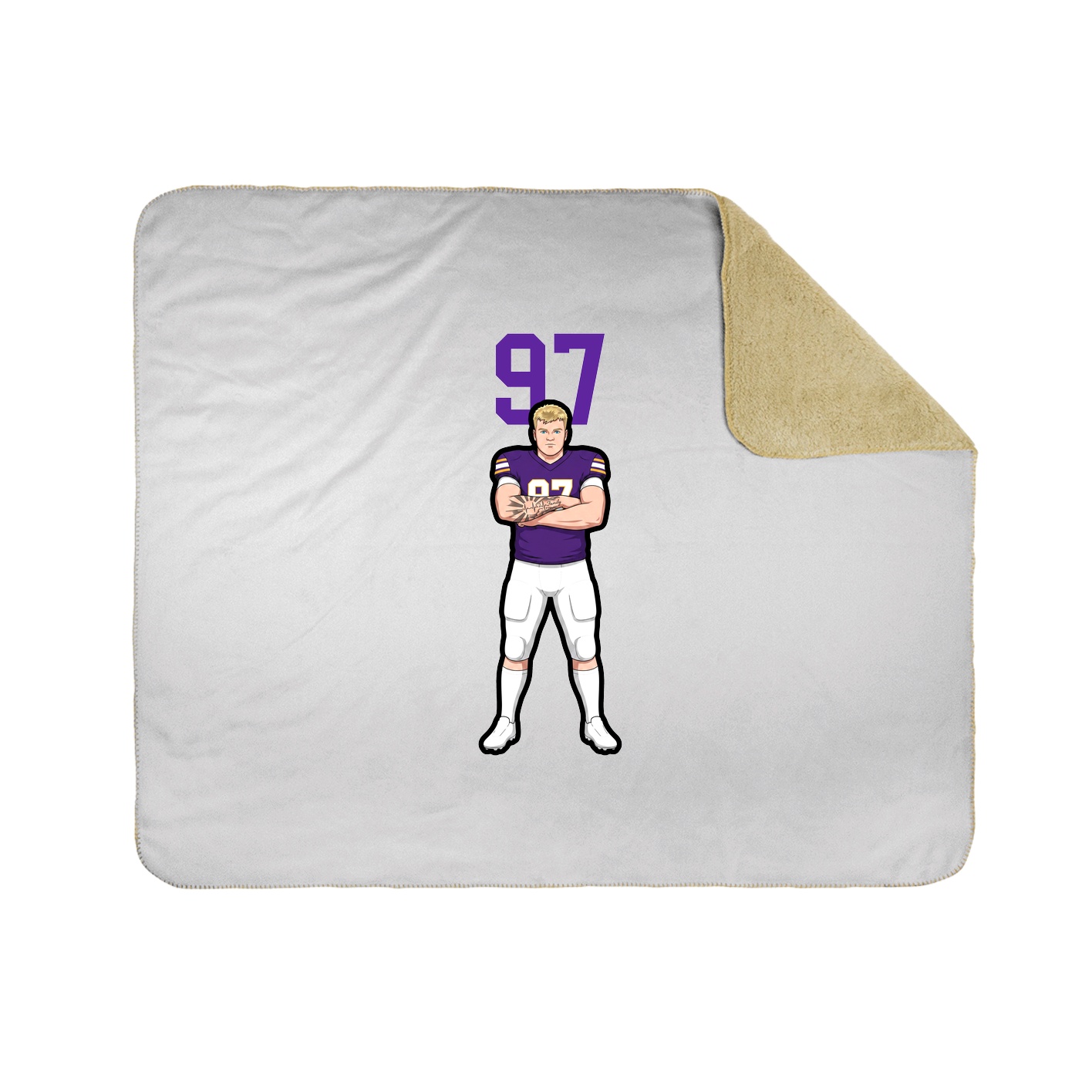 Throw Blanket — Number Top in White