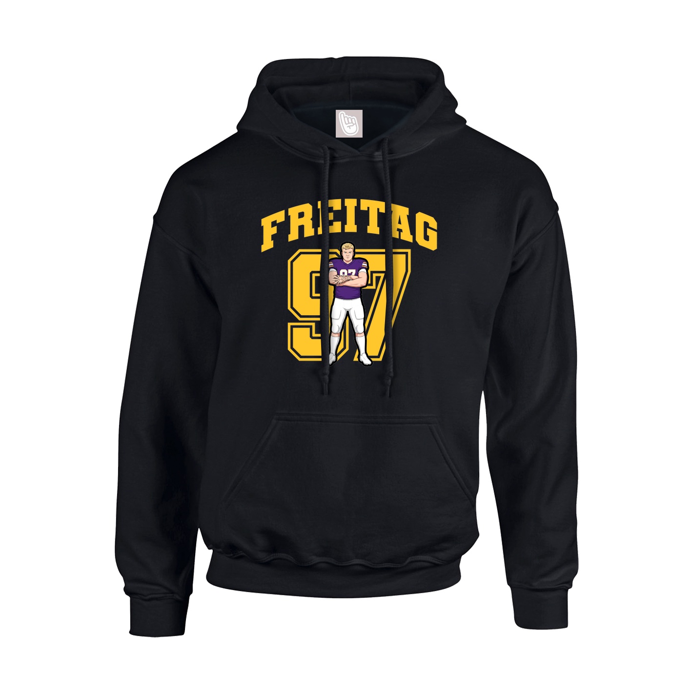 Hoodie — Number in Black