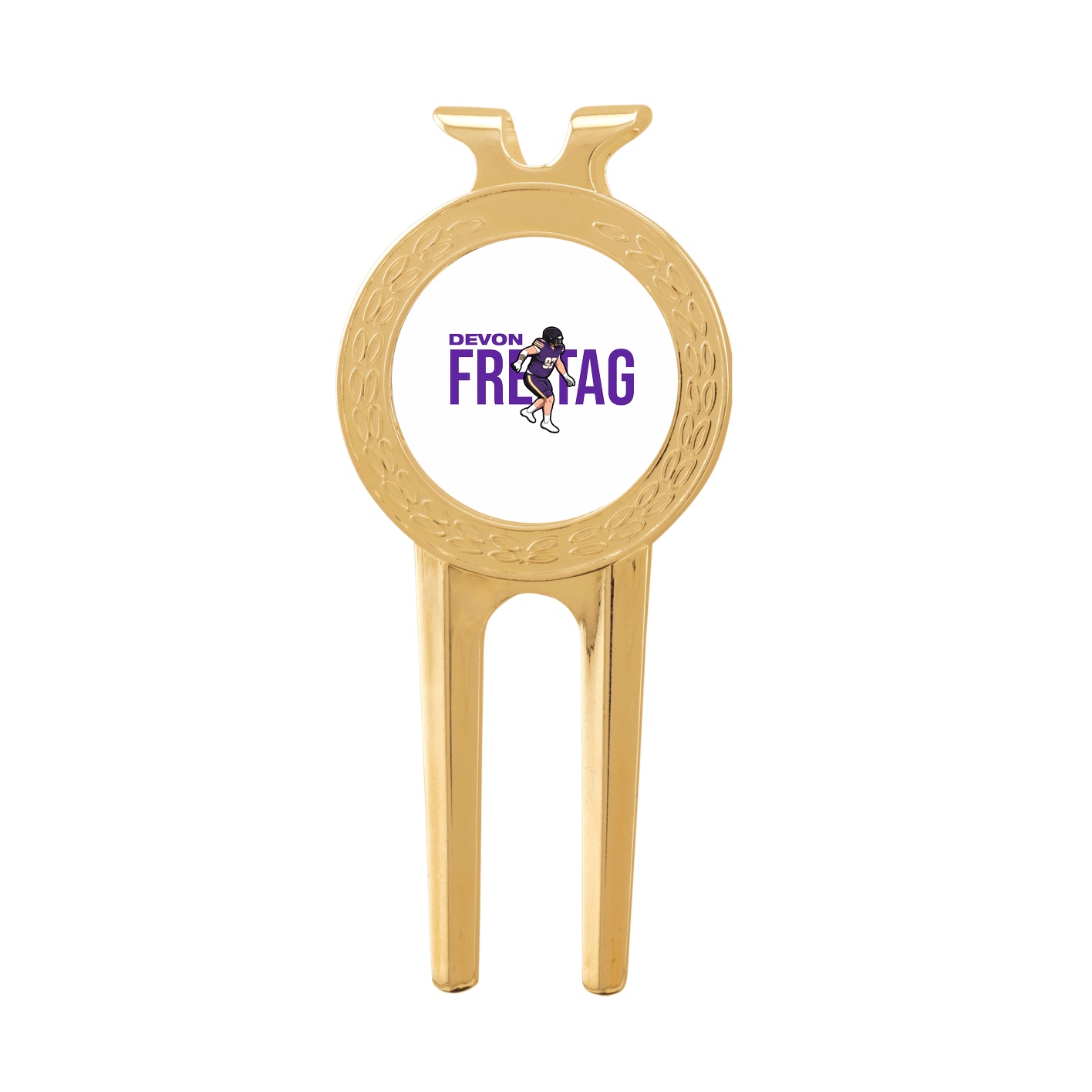Divot Tool with Ball Marker — Player Name in Classic