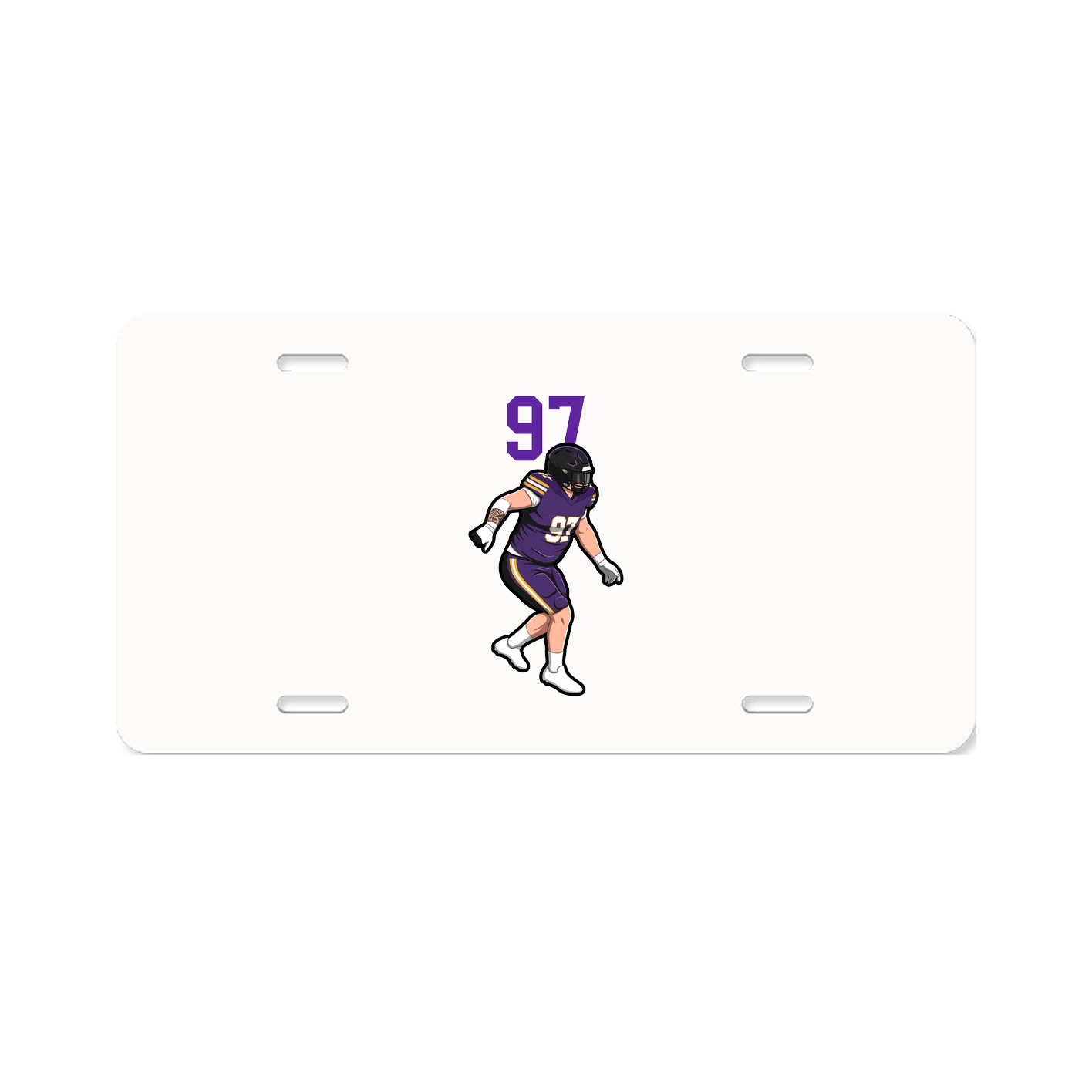 License Plate — Number Top in Classic
