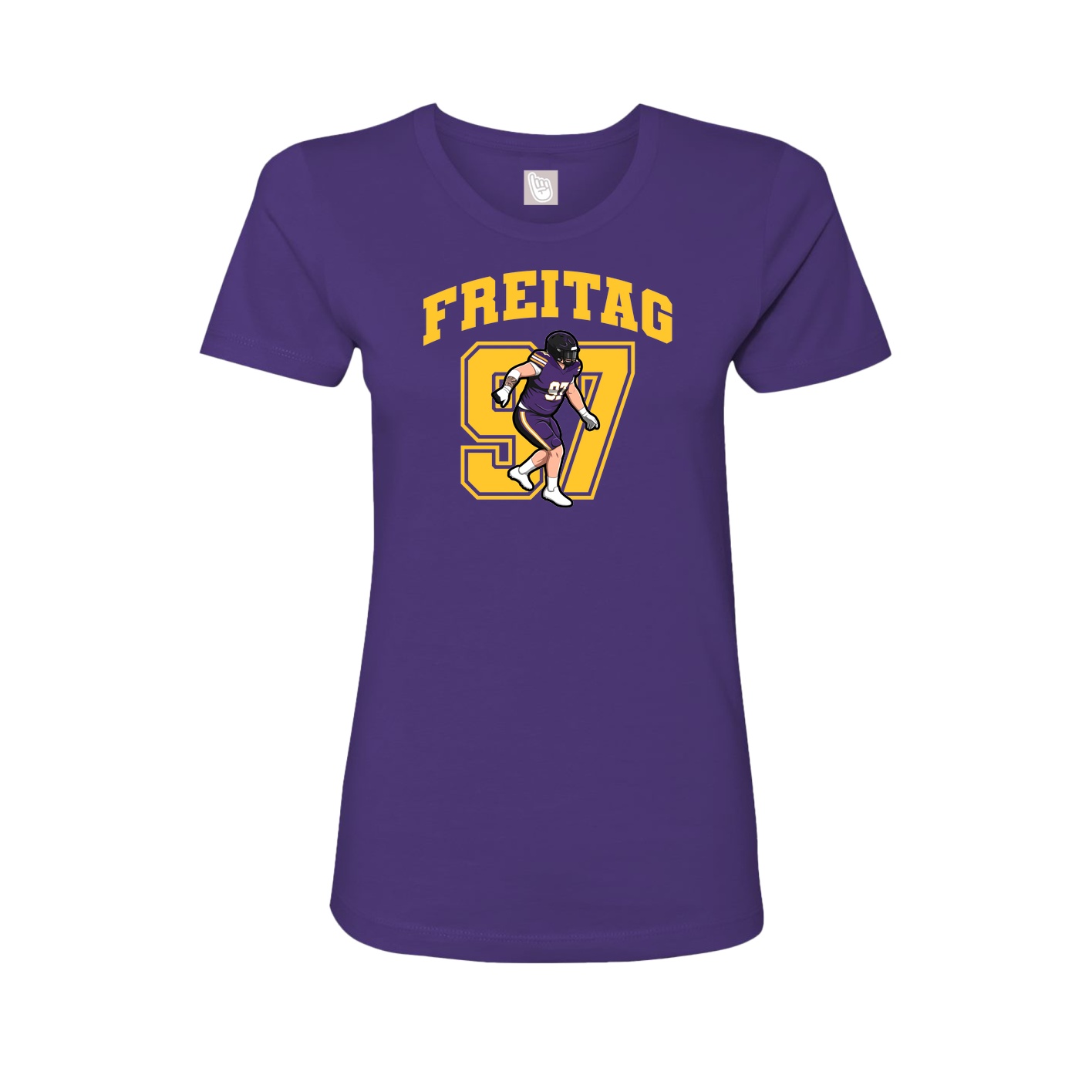 Womens Tee — Number in Purple