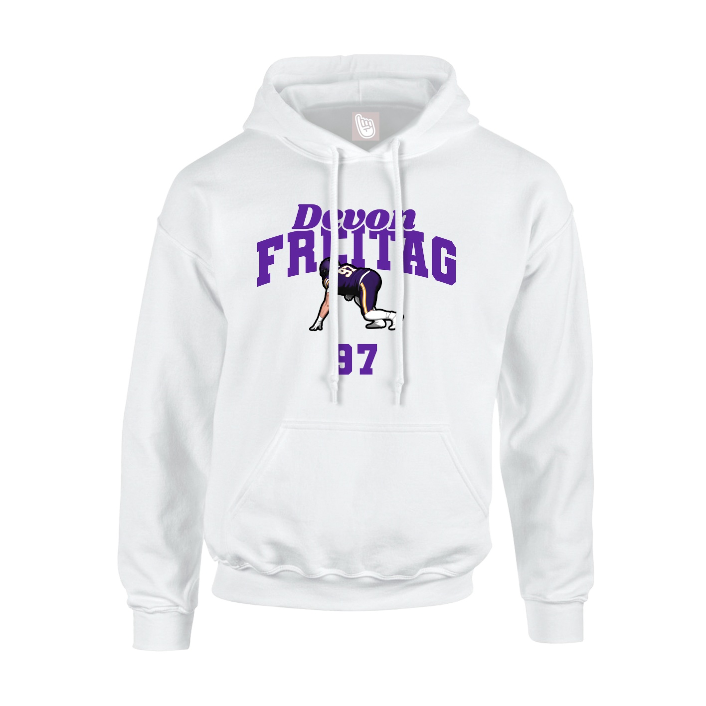 Hoodie — Signature Arch in White