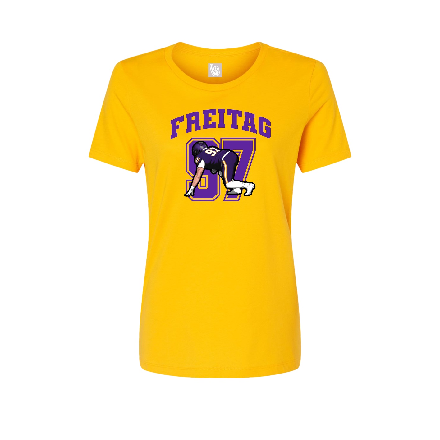 Womens Tee — Number in Gold