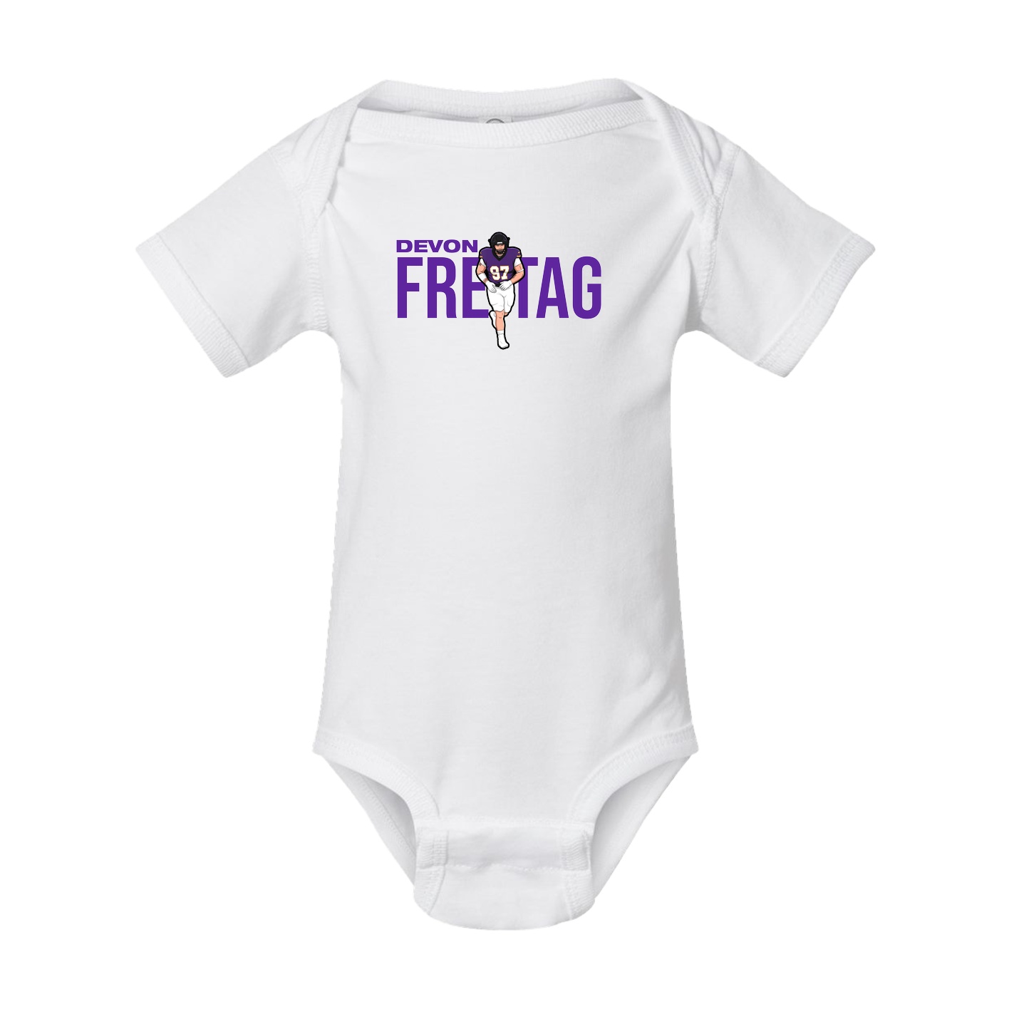 Baby Onesie — Player Name in White