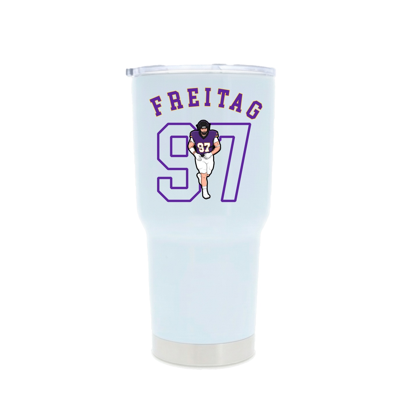 30oz Stainless Steel Tumbler — Shirsey Arch in White