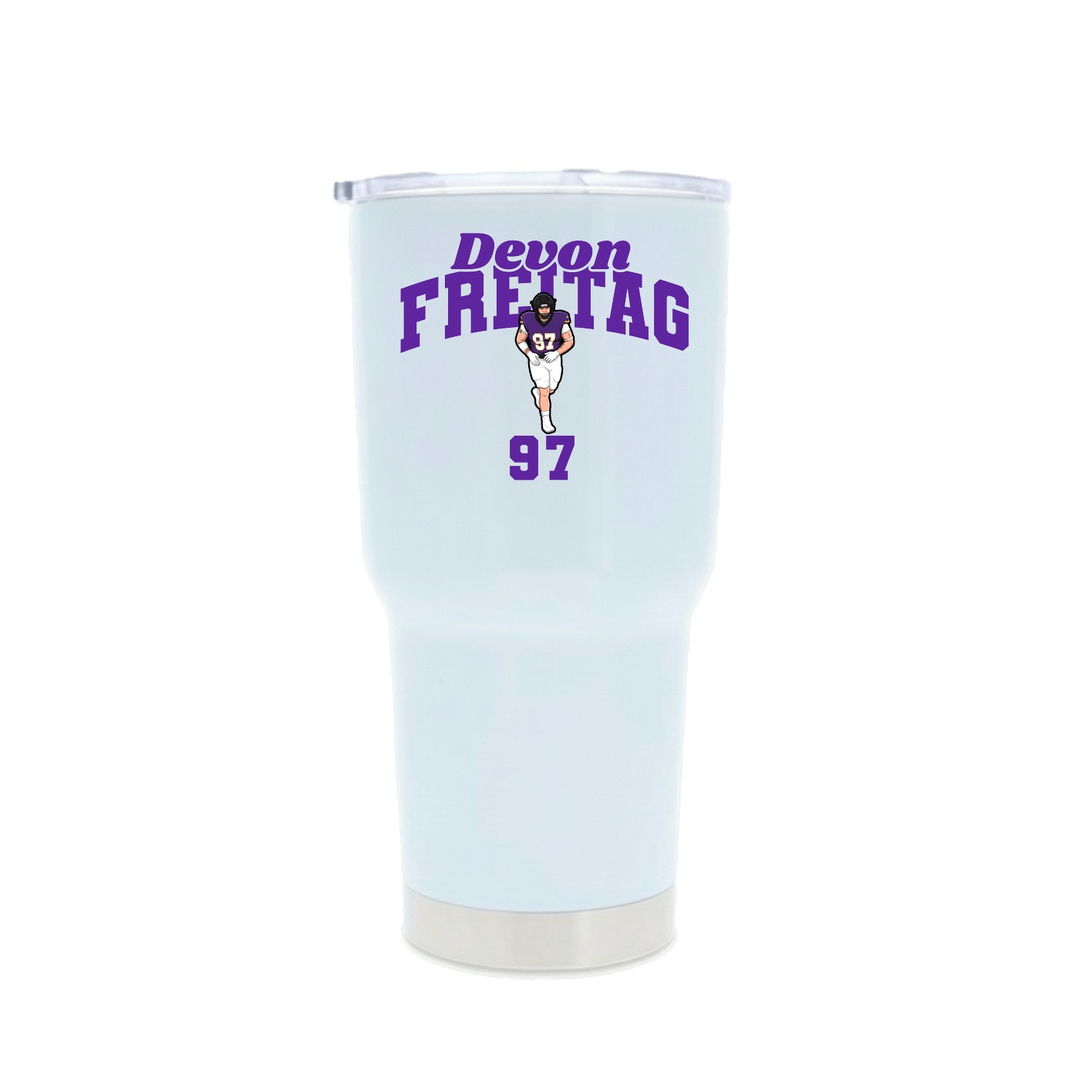 30oz Stainless Steel Tumbler — Signature Arch in White