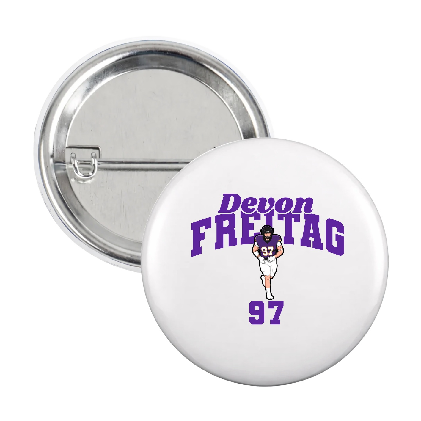 Game Day Button — Signature Arch in White