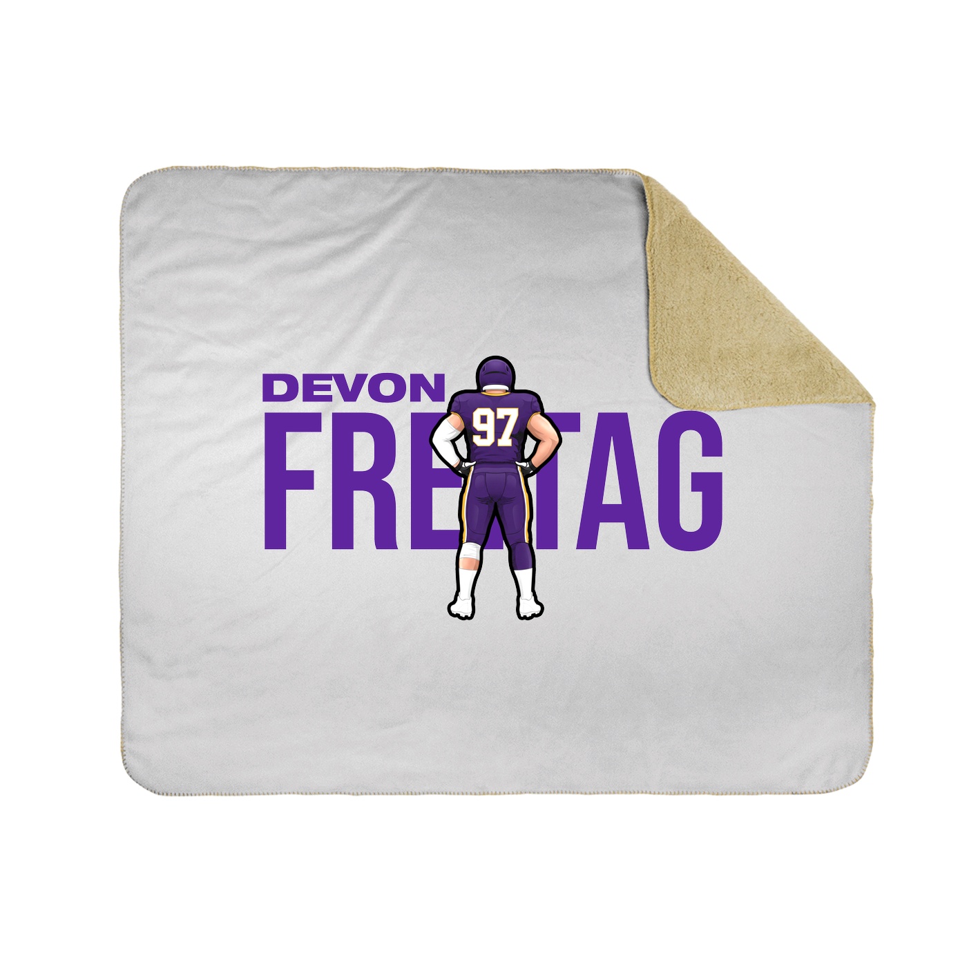 Throw Blanket — Player Name in White