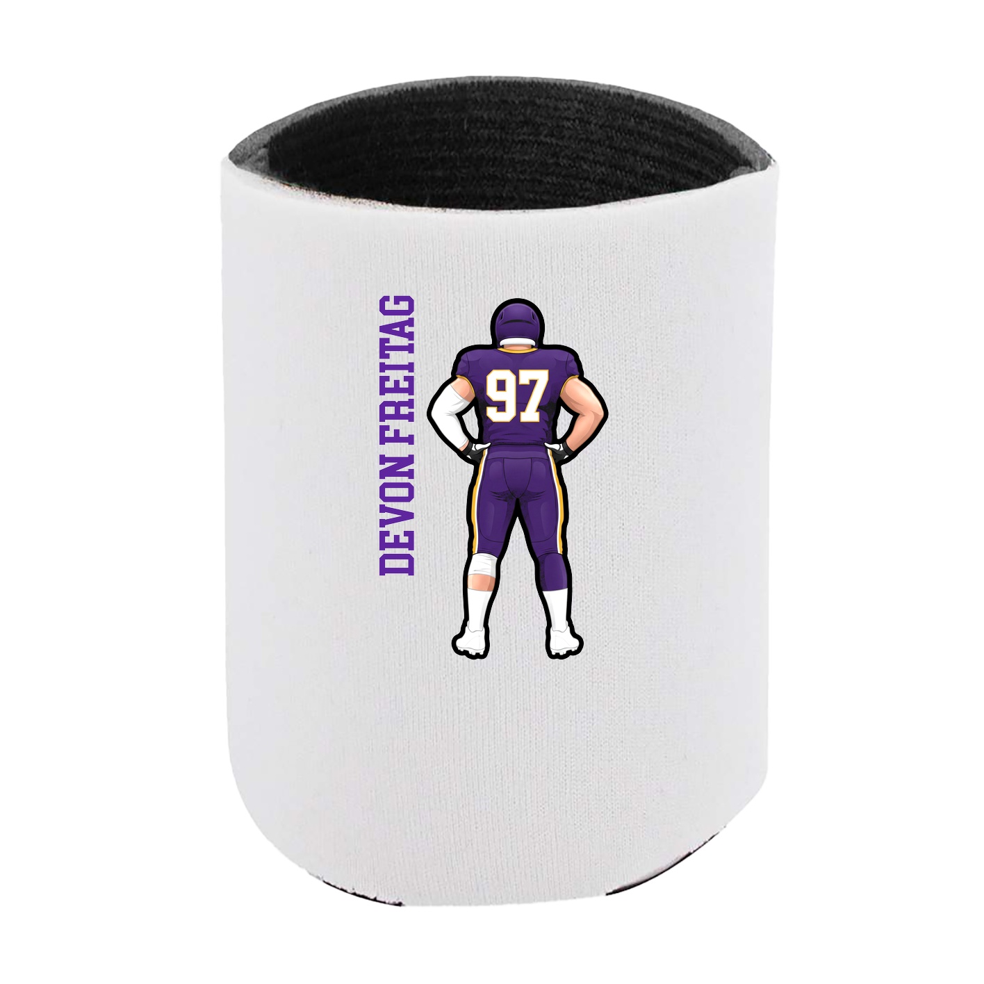 Can Holder — Name Vertical in White