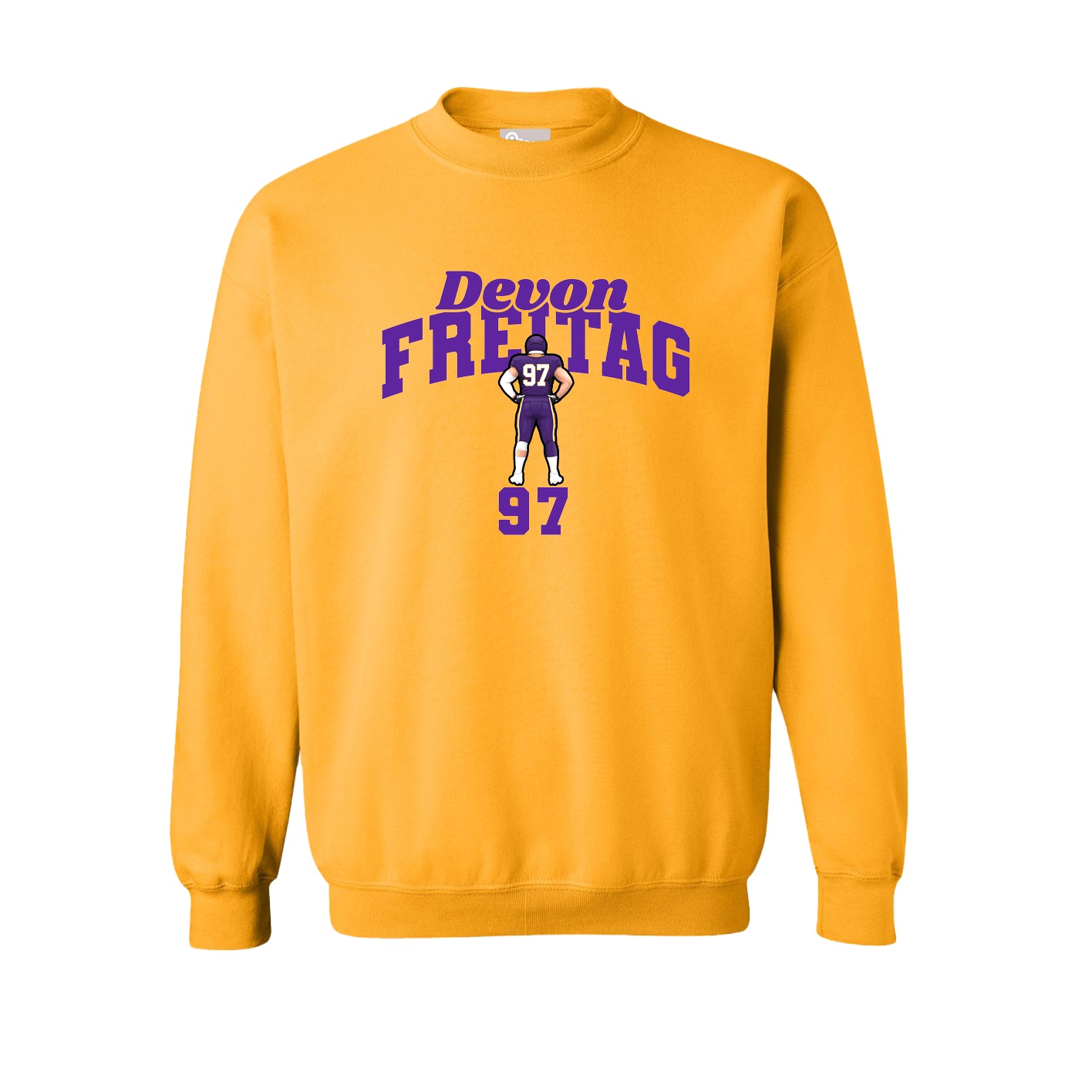Fleece Crew — Signature Arch in Gold