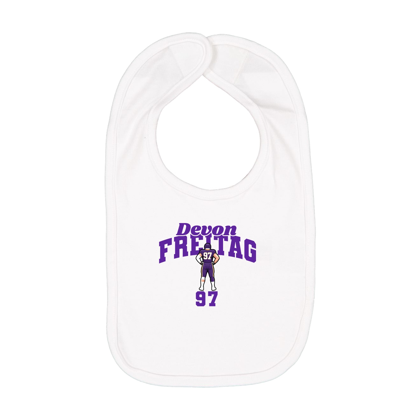 Infant Bib — Signature Arch in White