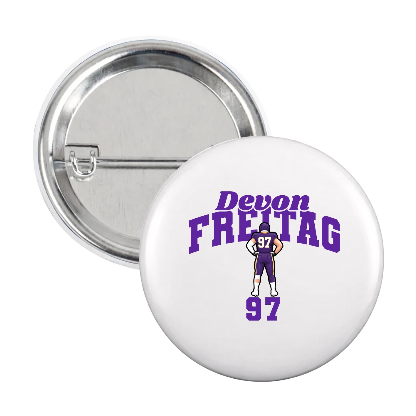 Game Day Button — Signature Arch in White