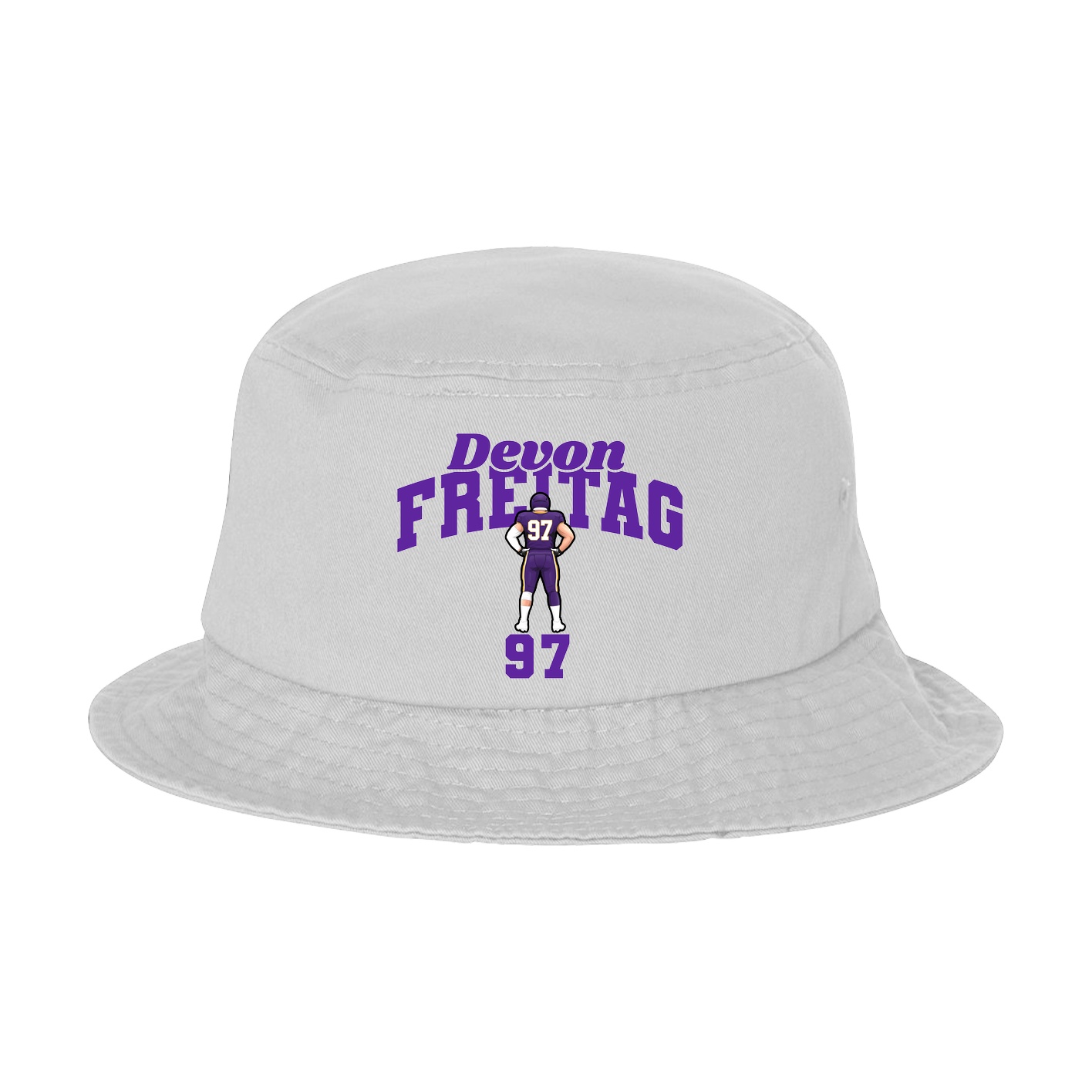 Bucket Cap — Signature Arch in White