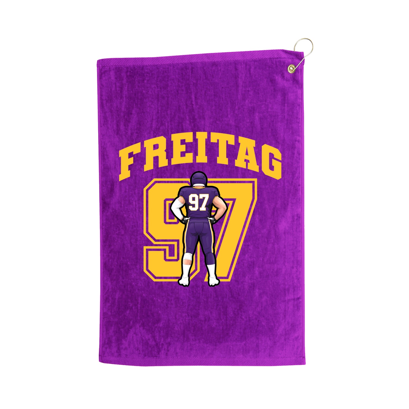 Golf Towel — Number in Purple