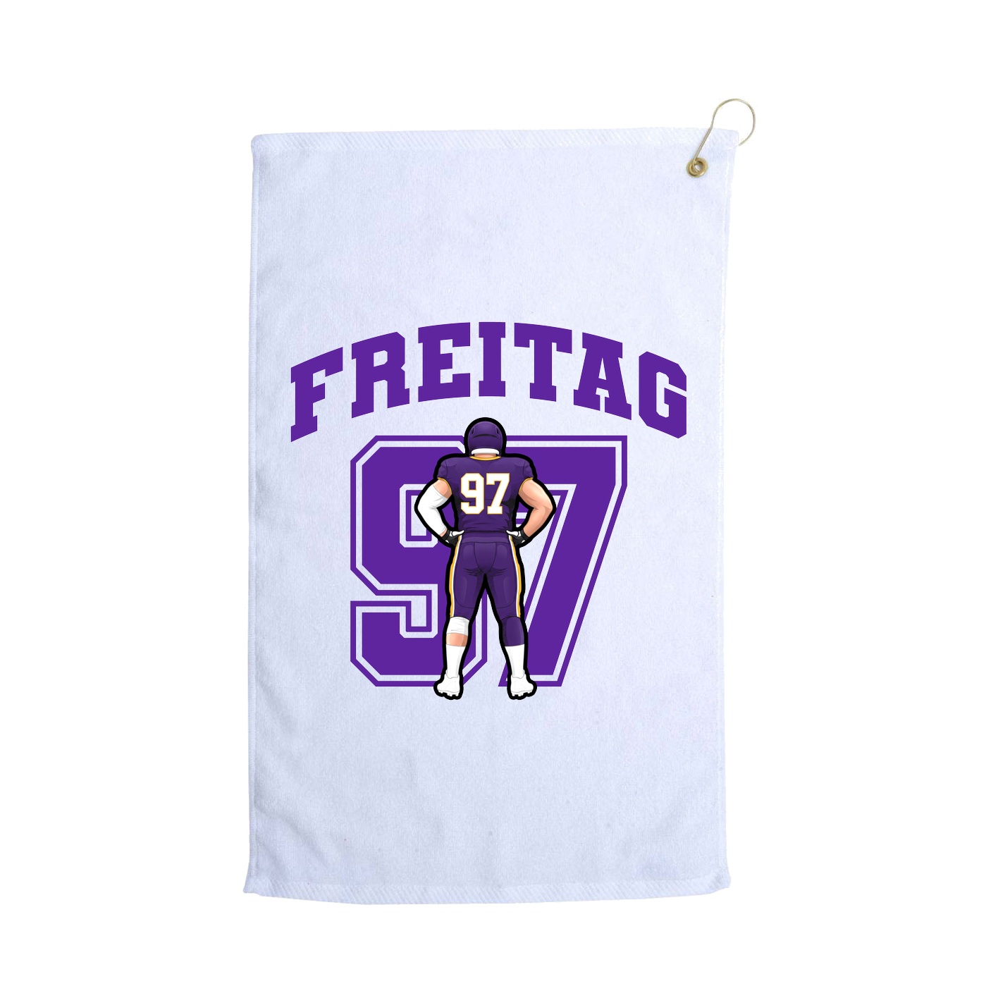 Golf Towel — Number in White